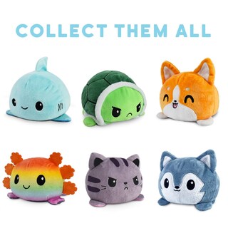 Foto 5 | Teeturtle De Peluche Reversible Con Forma De Pulpo Perforado Y Arcoíris, 10 Cm - Venta Internacional.