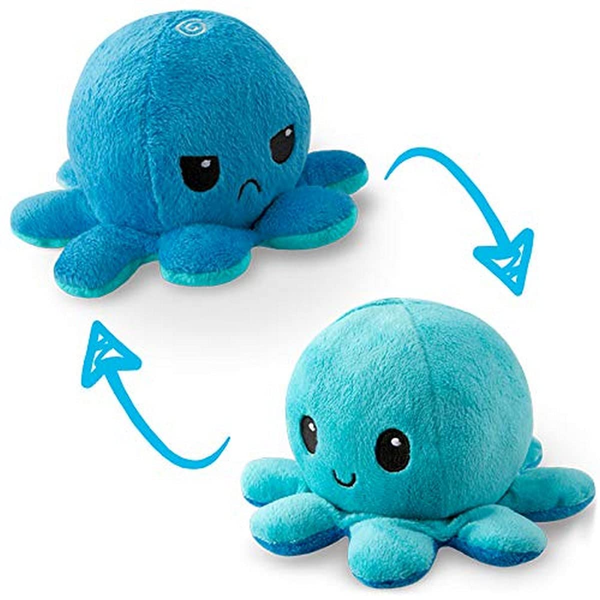 Plushie Teeturtle The Original Reversible Octopus Azul Claro + Oscuro - Venta Internacional.