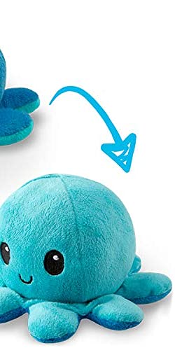 Foto 4 pulgar | Plushie Teeturtle The Original Reversible Octopus Azul Claro + Oscuro - Venta Internacional.