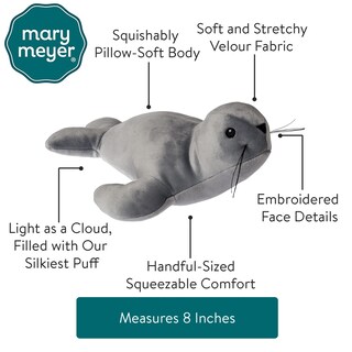 Foto 4 | Almohada Mary Meyer Smootheez Con Forma De Animal De Peluche Con Forma De Sello, 20 Cm - Venta Internacional.
