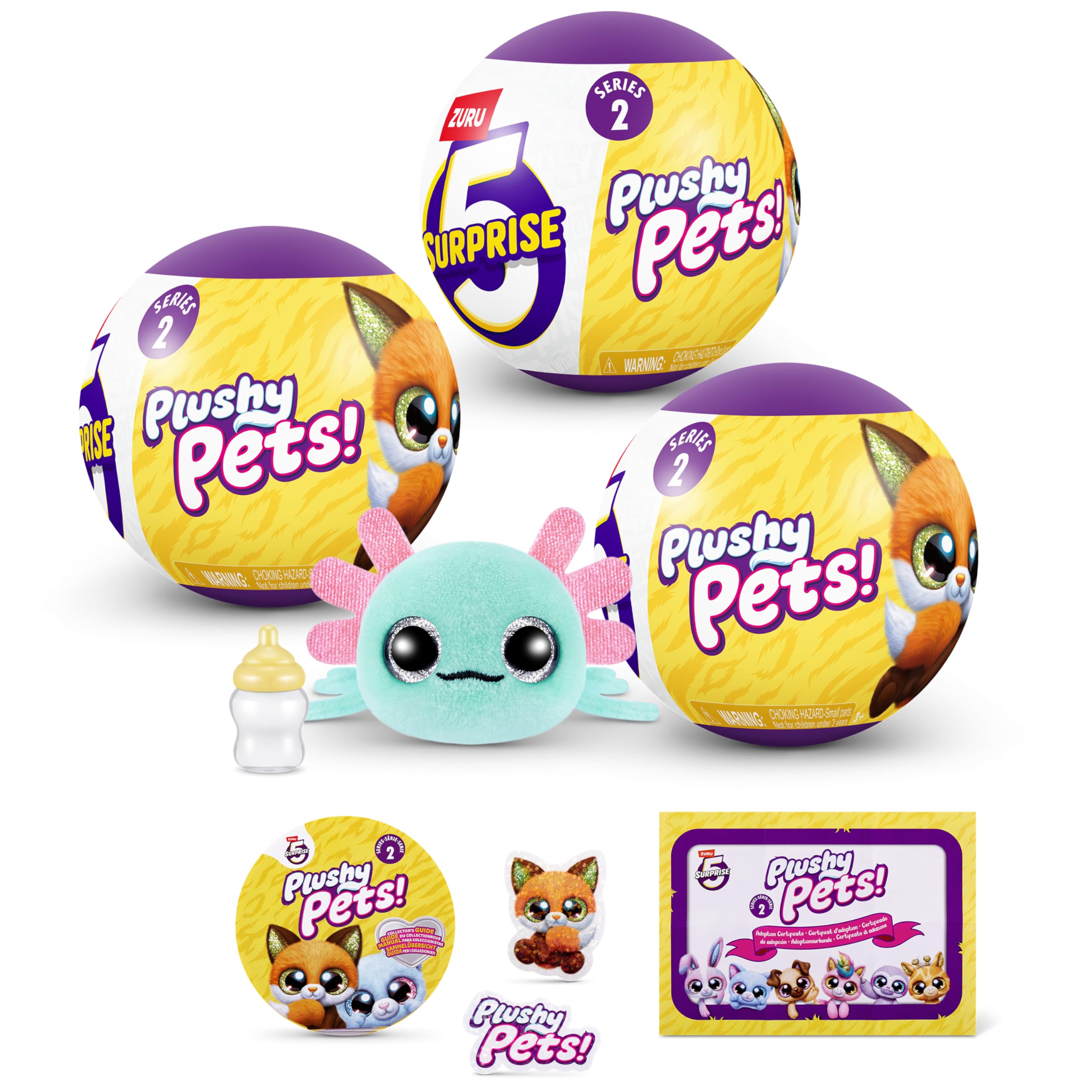 Plushy Pets 5 Surprise Series 2 Paquete fe 3 - Venta Internacional