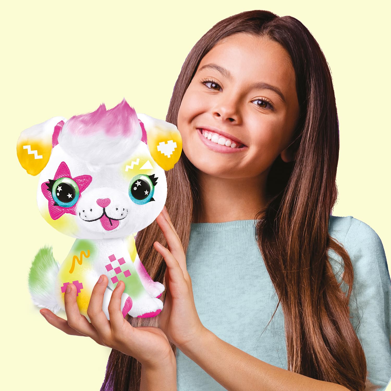 Foto 4 pulgar | Los Juguetes De Peluche Canal Con Aerógrafo Personalizan A Un Cachorro De Neón, Tamaño Grande, 6 O Más - Venta
