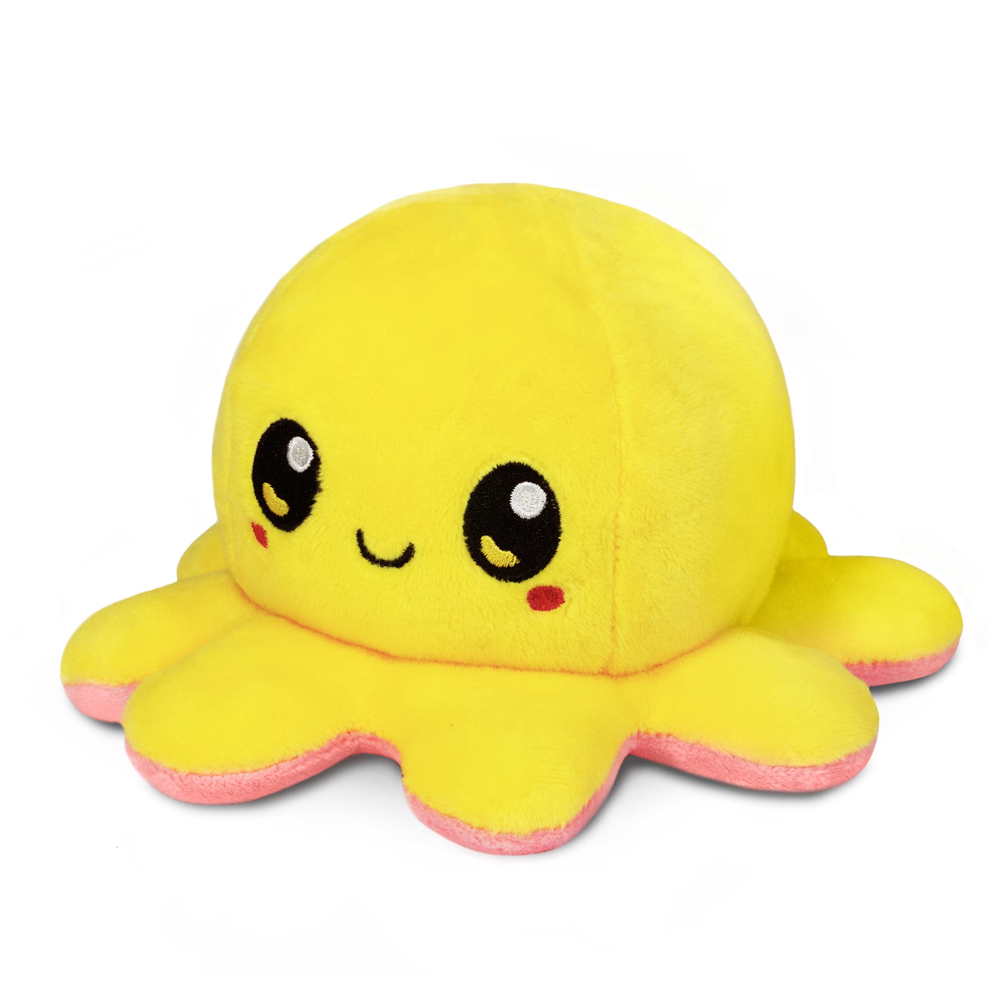 Foto 2 | Pulpo Reversible Con Forma De Tortuga De Peluche, Amarillo, Feliz Y Rosa Preocupado - Venta Internacional.