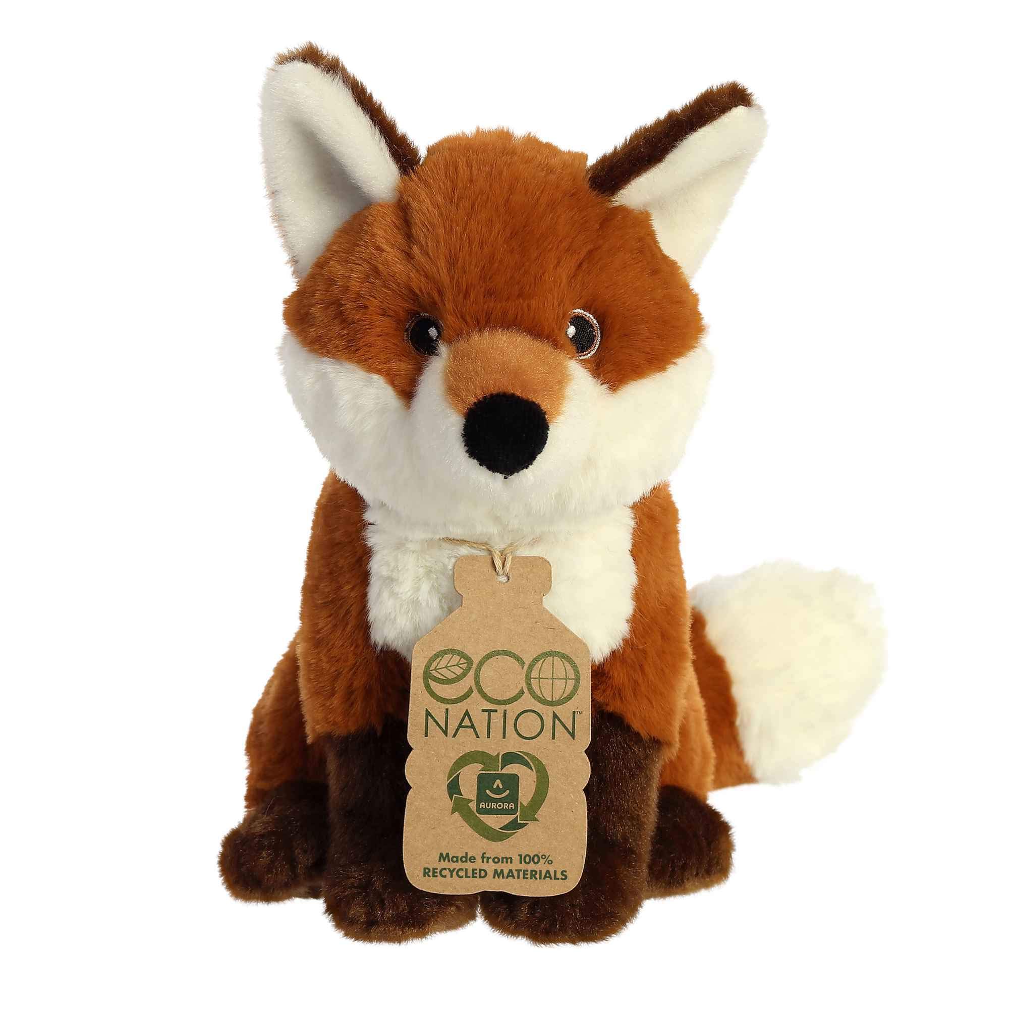 Animal De Peluche Aurora Eco-friendly Eco Nation Fox Rojo 23 Cm - Venta Internacional.