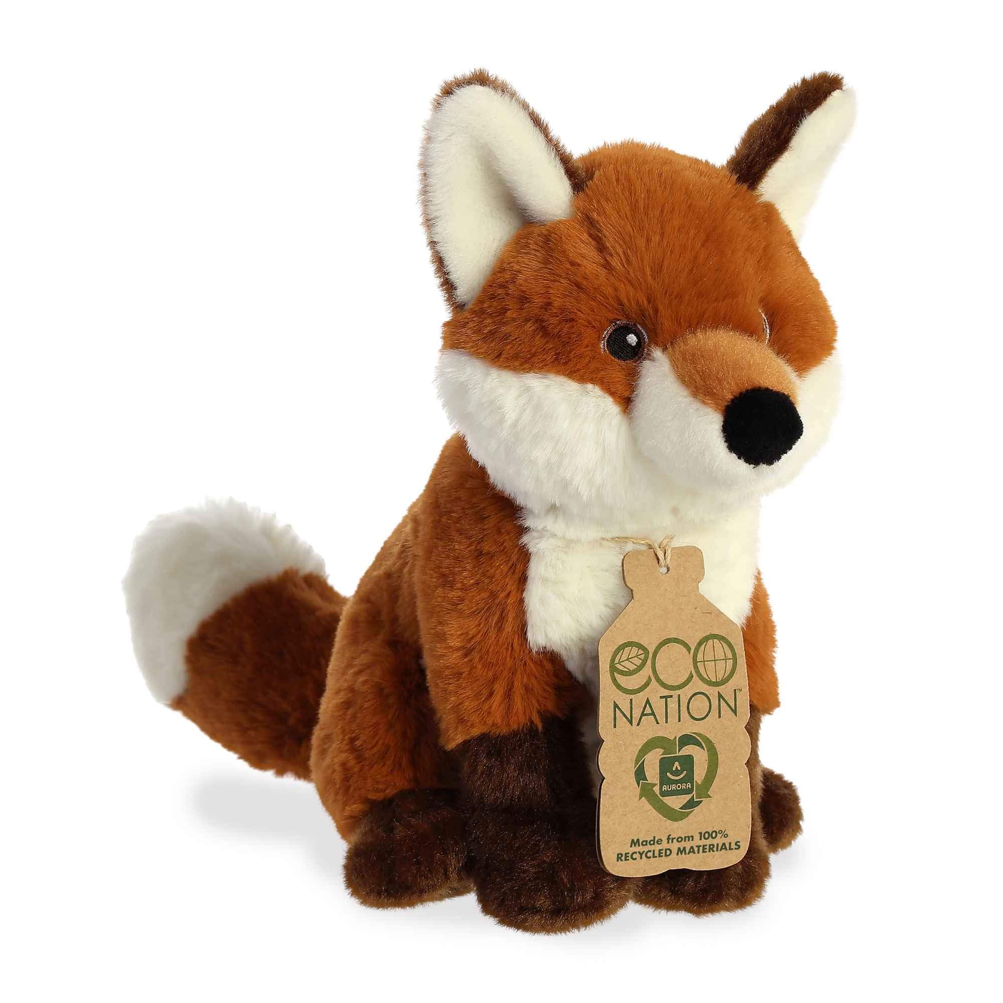 Foto 3 pulgar | Animal De Peluche Aurora Eco-friendly Eco Nation Fox Rojo 23 Cm - Venta Internacional.
