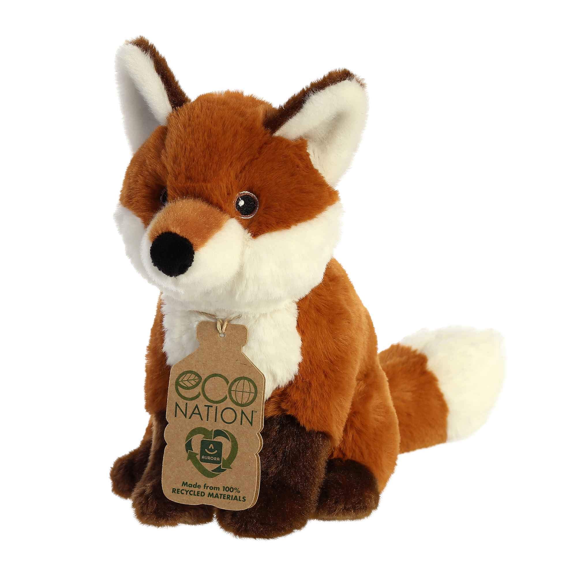 Foto 4 pulgar | Animal De Peluche Aurora Eco-friendly Eco Nation Fox Rojo 23 Cm - Venta Internacional.