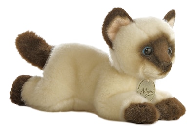 Foto 1 | Peluche Aurora Adorable Gato Siamés Miyoni De 20 Cm - Venta Internacional.