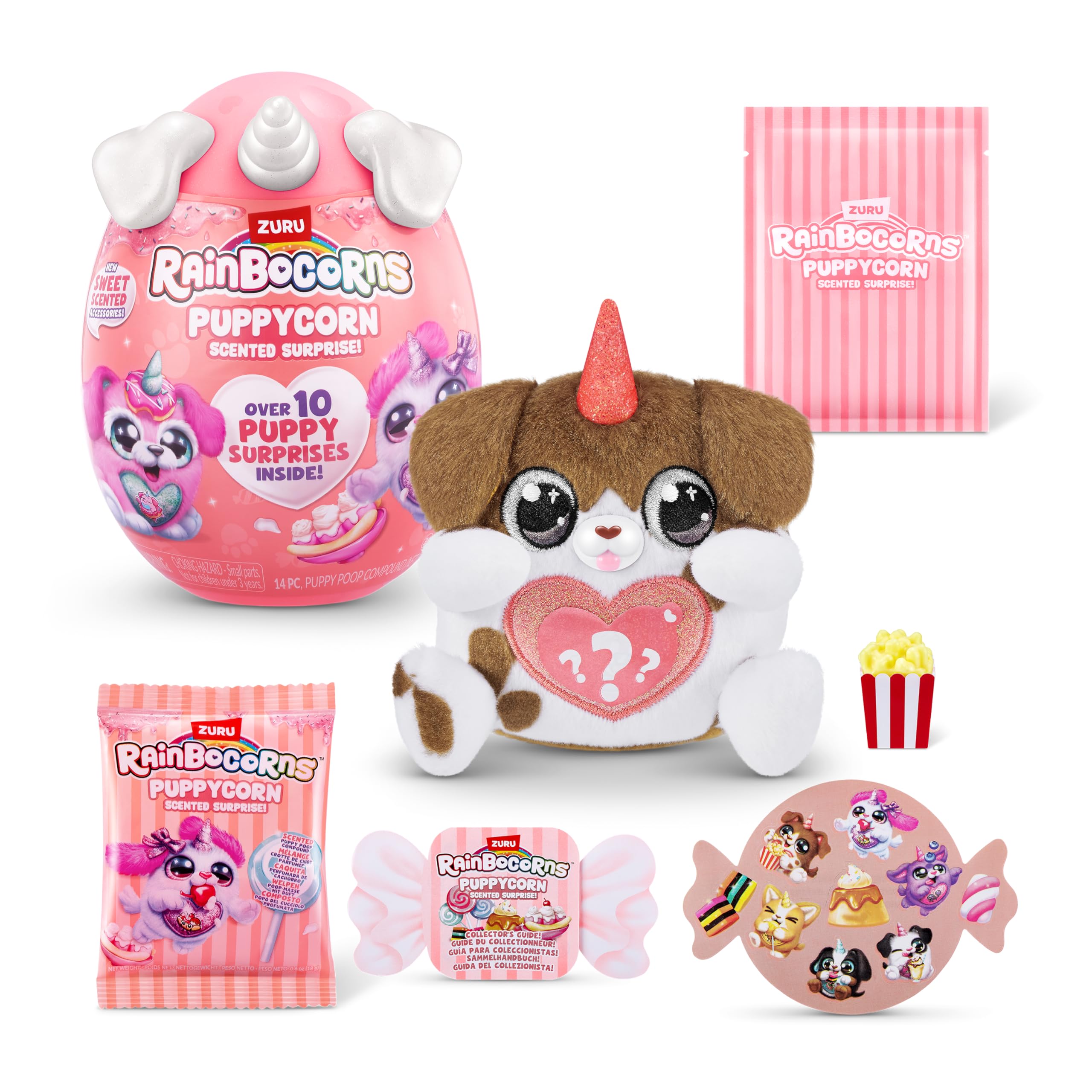 Sorpresa De Toy Rainbocorns Puppycorn, Marrón, Con Aroma A Dálmata - Venta Internacional.