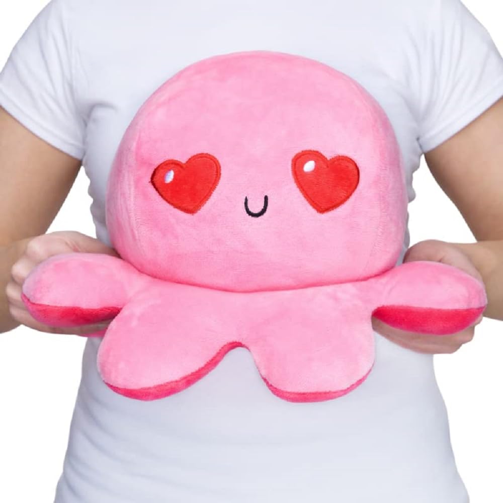 Peluche De Peluche Teeturtle Original, Reversible, Con Forma De Pulpo Grande, Color Rosa - Venta Internacional.