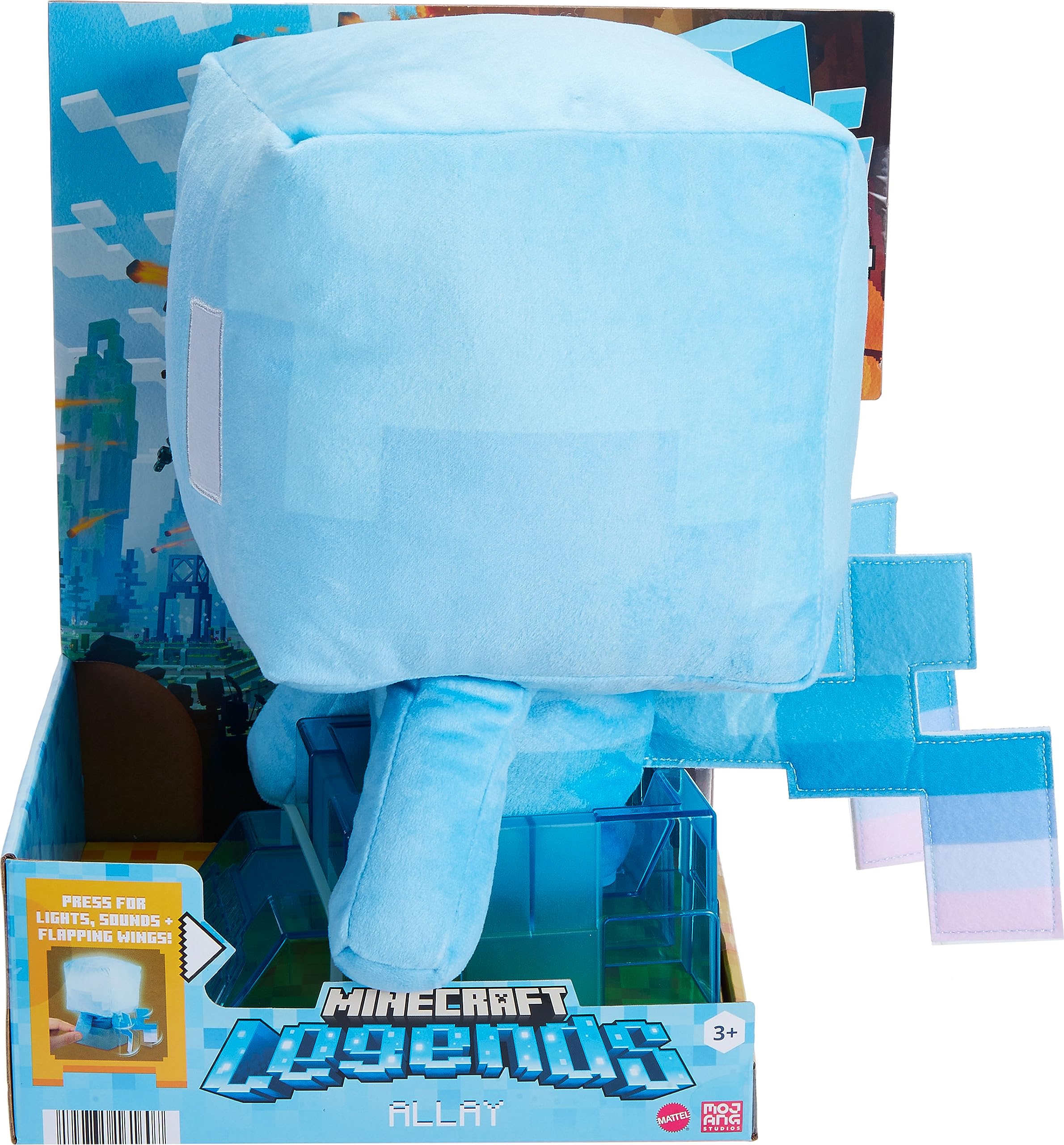 Foto 7 pulgar | Peluche Mattel Minecraft Legends Allay Con Luces Y Sonidos - Venta Internacional.