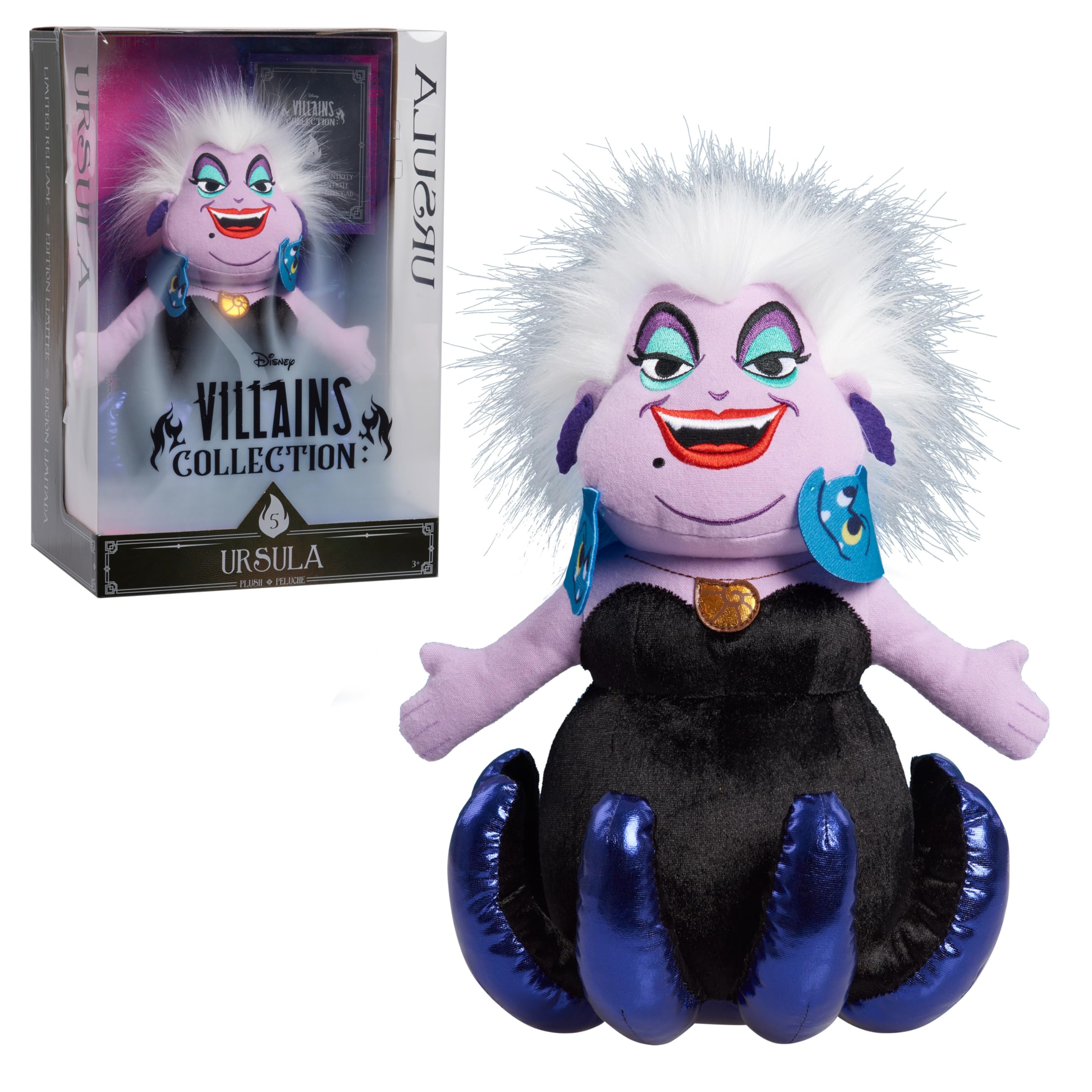 Peluche Just Play Disney Villains Ursula, 33 Cm, Niños A Partir De 3 Años - Venta Internacional.