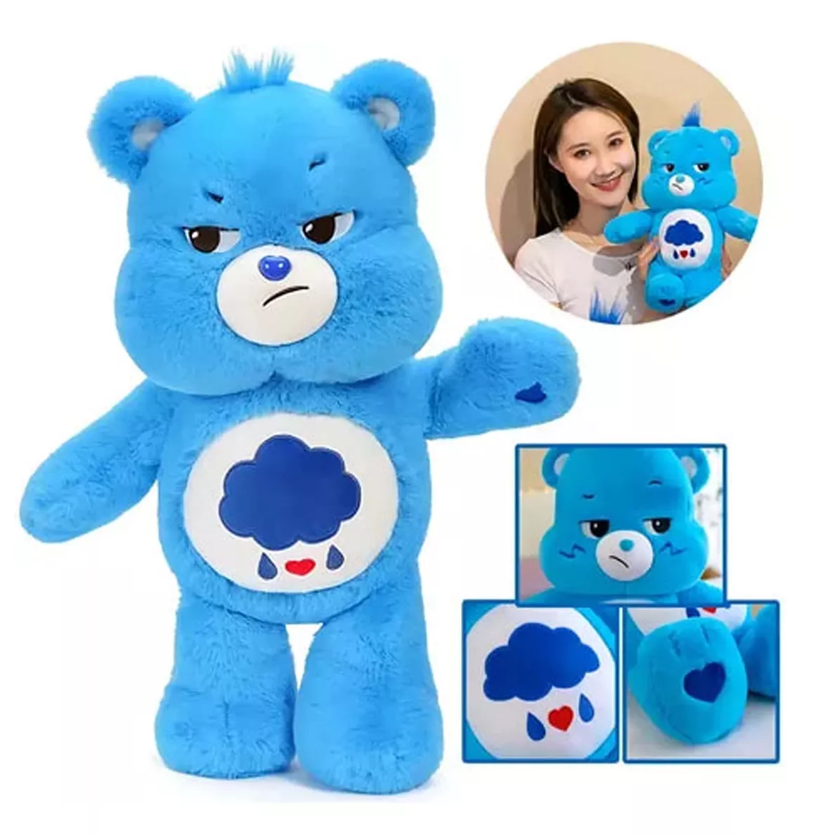 Foto 4 pulgar | Peluche Grumpy Care Bears Ositos Cariñositos Gruñón Azul