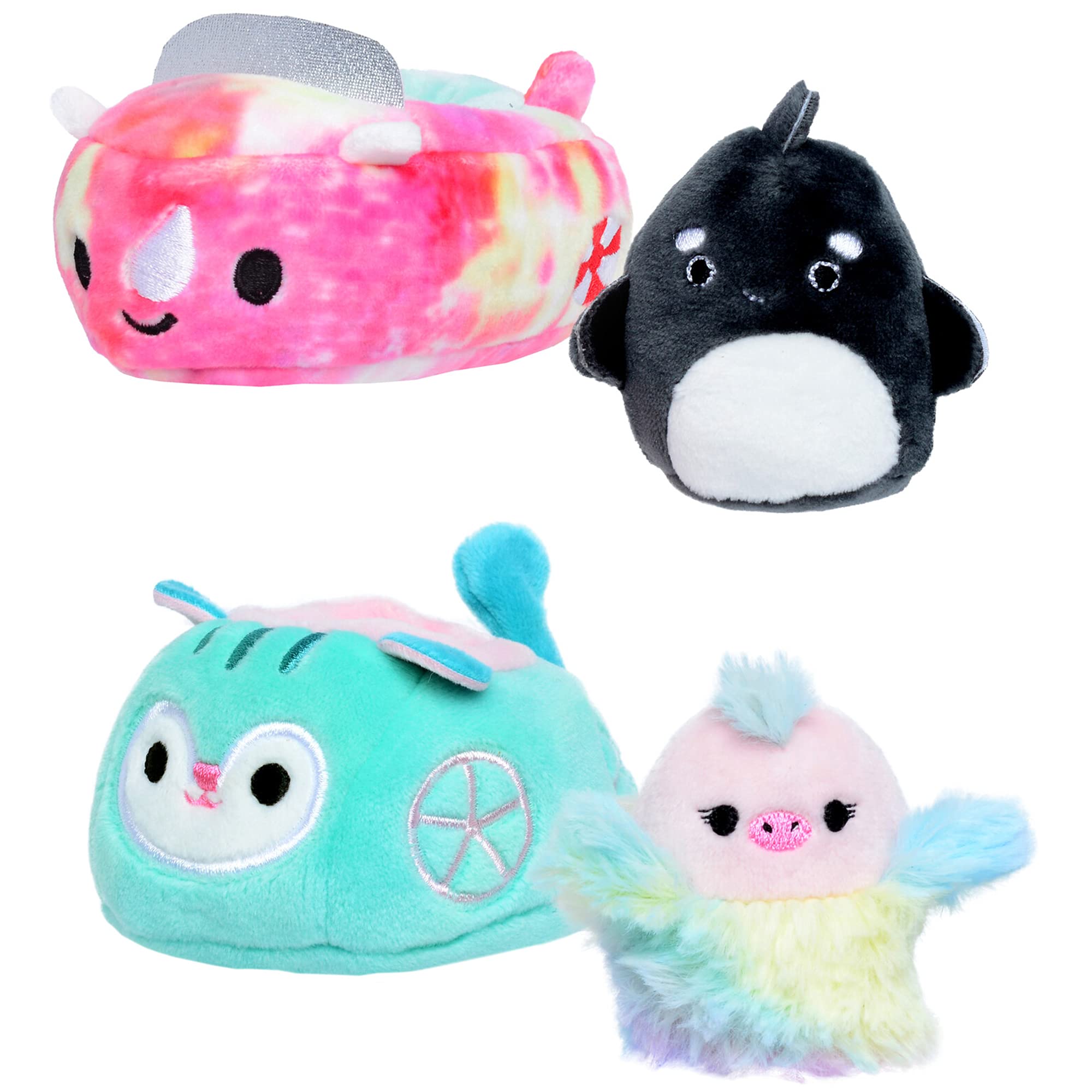 Peluche Squishville Original Squishmallows Kai & Elda, Tamaño Pequeño De 2 Pulgadas - Venta Internacional.