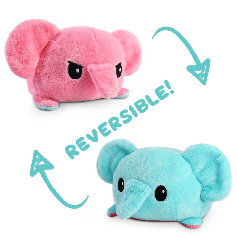 Foto 4 pulgar | Elefante Reversible Plushie Teeturtle, Azul Y Rosa, 9 Cm - Venta Internacional.