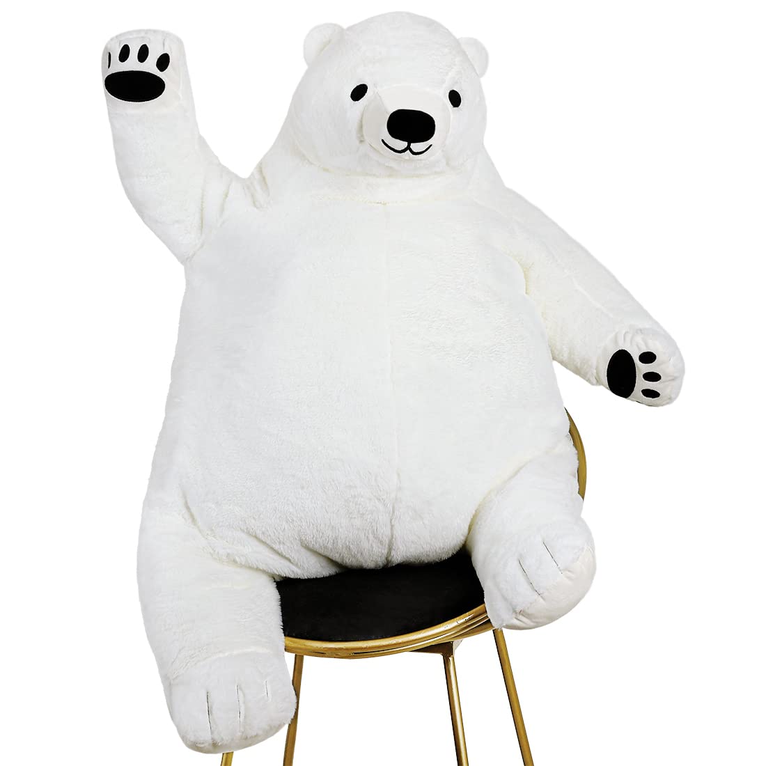 Peluche Snowolf Djungelskog, Oso Gigante, 80 Cm, Blanco - Venta Internacional.