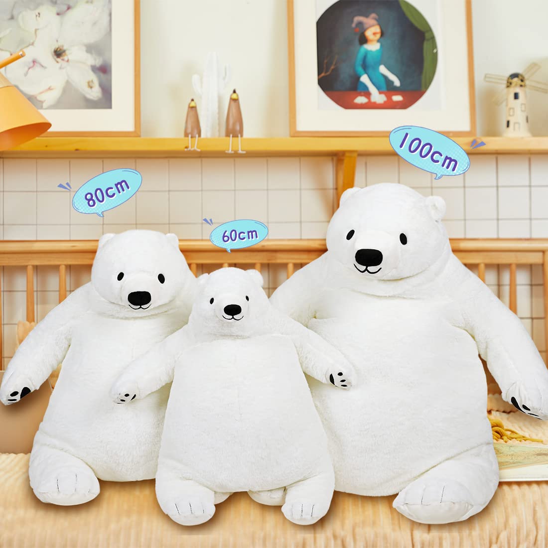 Foto 3 | Peluche Snowolf Djungelskog, Oso Gigante, 80 Cm, Blanco - Venta Internacional.