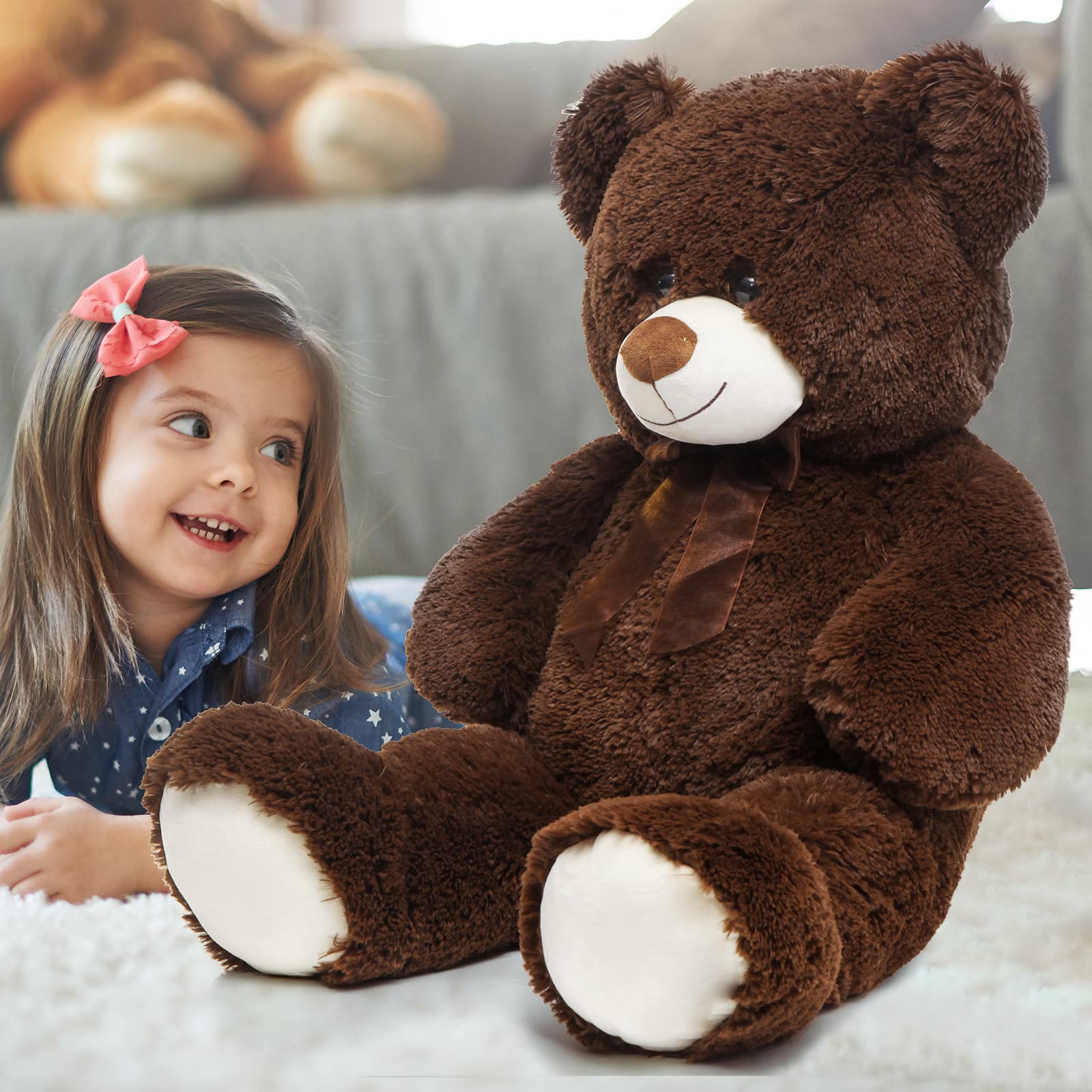 Foto 7 pulgar | Oso De Peluche Gigante Morismos De Peluche, 90 Cm, Color Marrón - Venta Internacional.