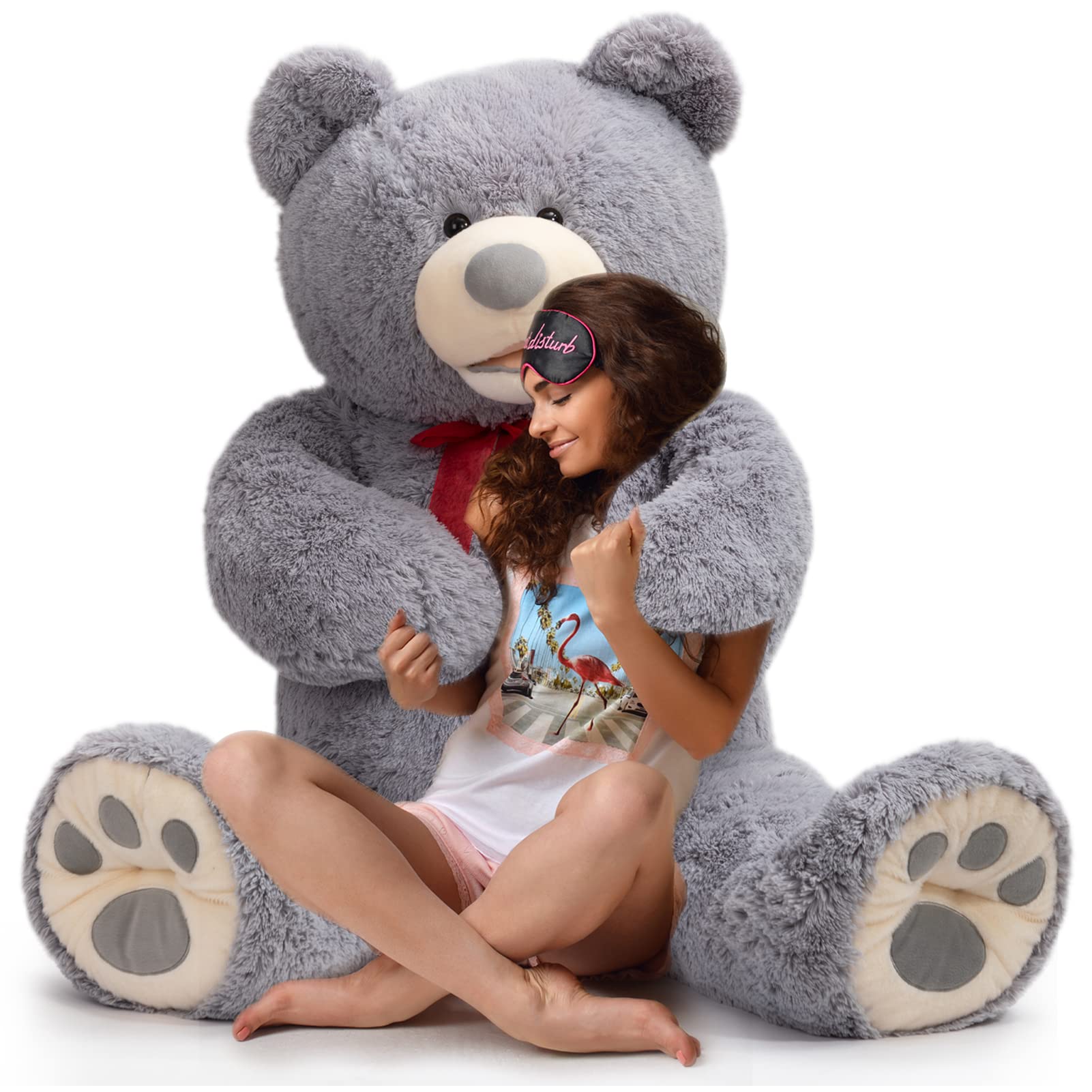 Foto 3 pulgar | Peluche Gigante Teddy Bear Hollyhome 150 Cm Gris - Venta Internacional