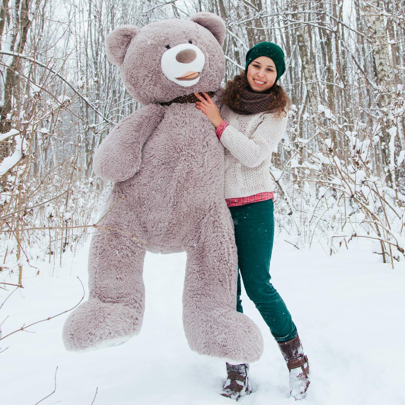 Foto 4 pulgar | Peluche Gigante Teddy Bear Hollyhome 150 Cm Gris - Venta Internacional