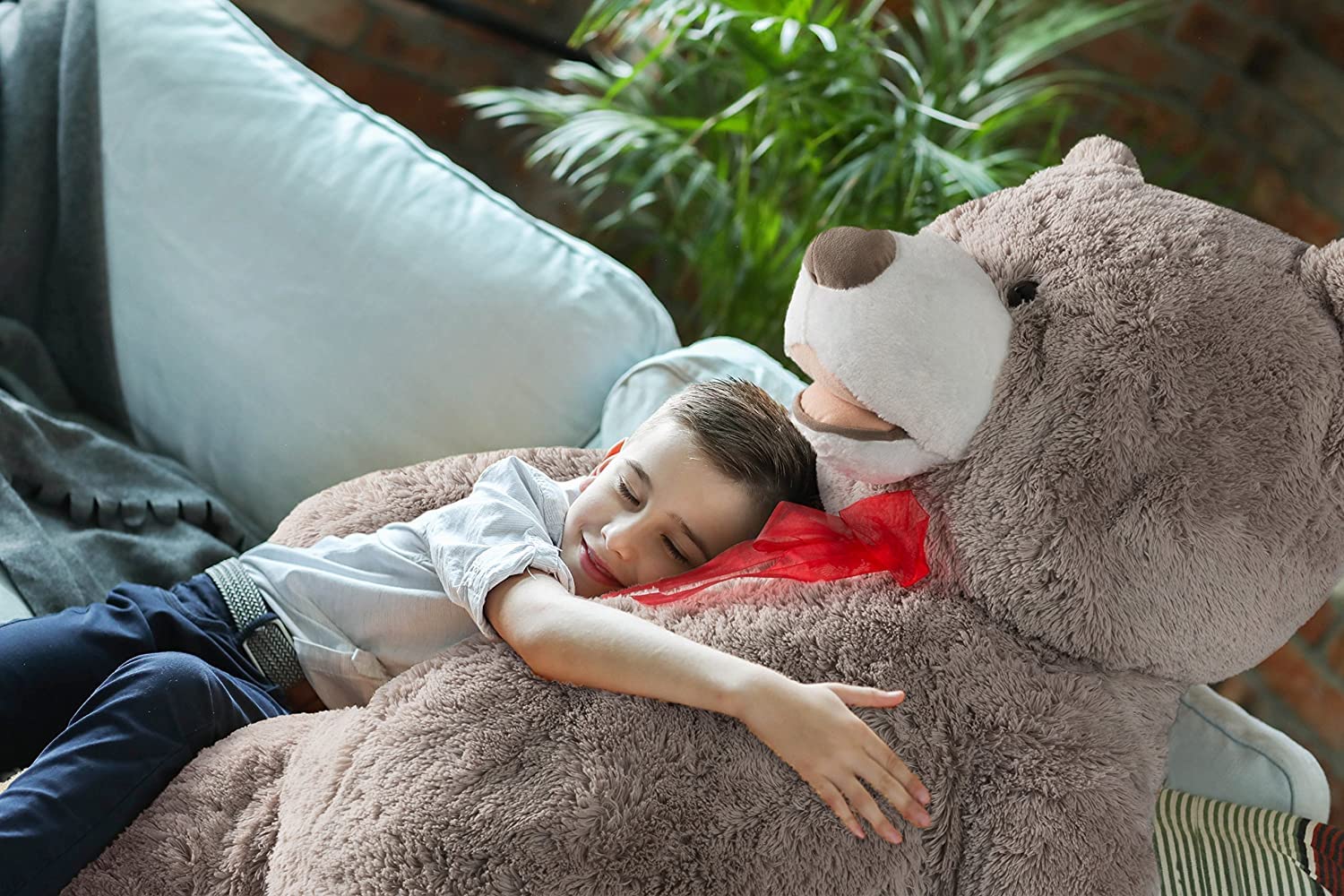 Foto 6 | Peluche Gigante Teddy Bear Hollyhome 150 Cm Gris - Venta Internacional