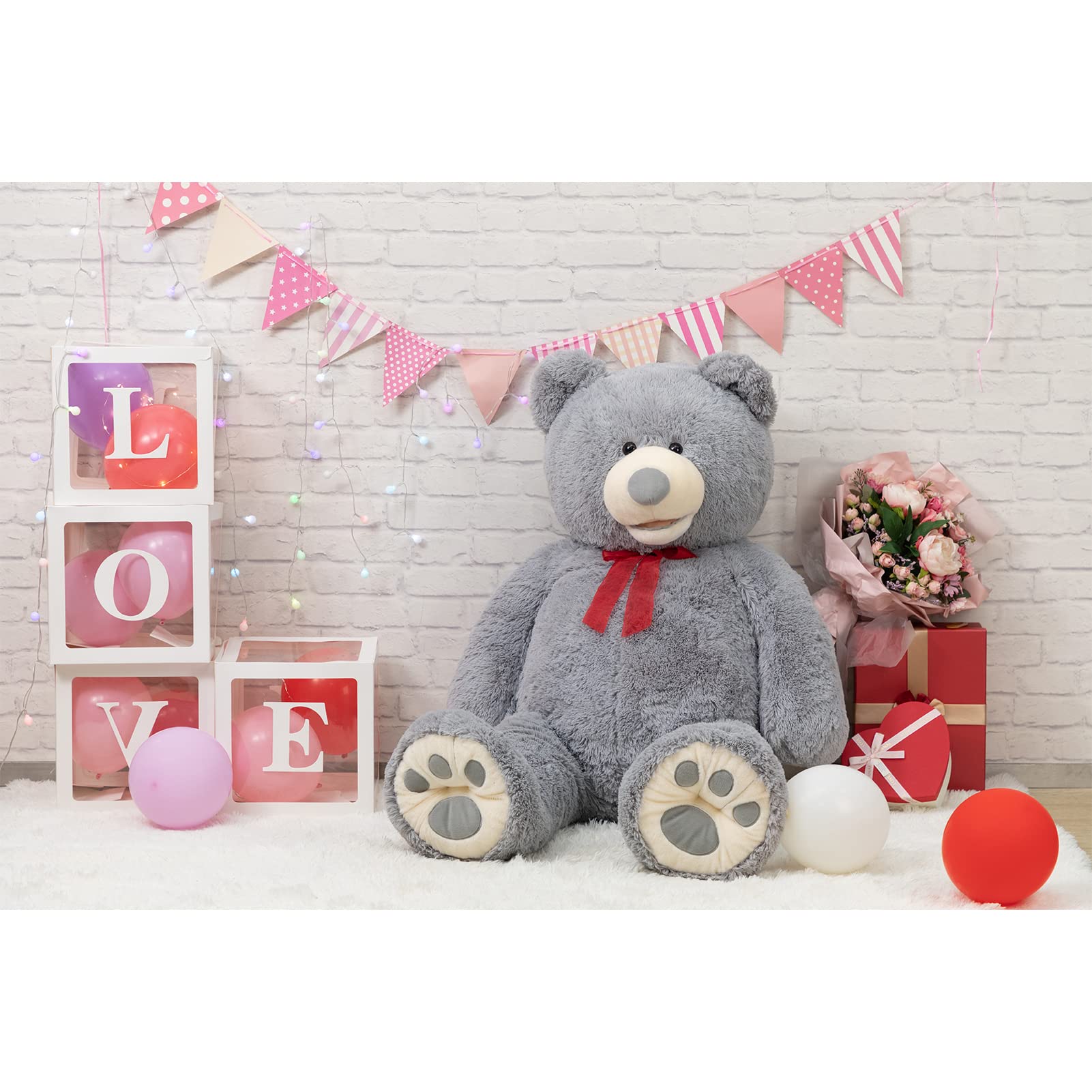 Foto 8 pulgar | Peluche Gigante Teddy Bear Hollyhome 150 Cm Gris - Venta Internacional