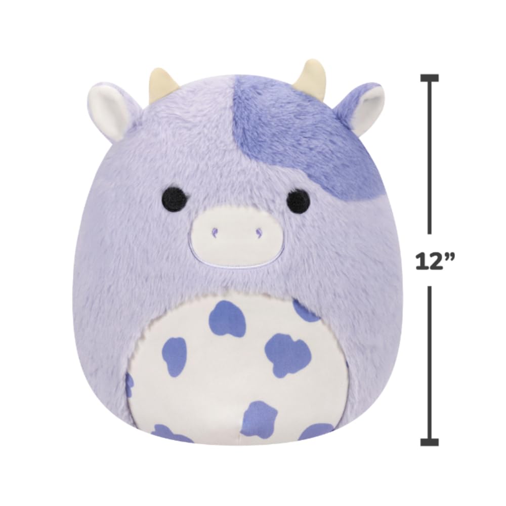 Foto 2 | Peluche Squishmallows Fuzz-a-mallows Bubba The Cow 30 Cm - Venta Internacional