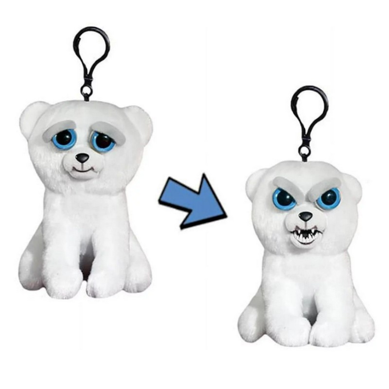 Mochila De Felpa Con Clip Feisty Pets Mini Karl The Snarl Polar Be - Venta Internacional.