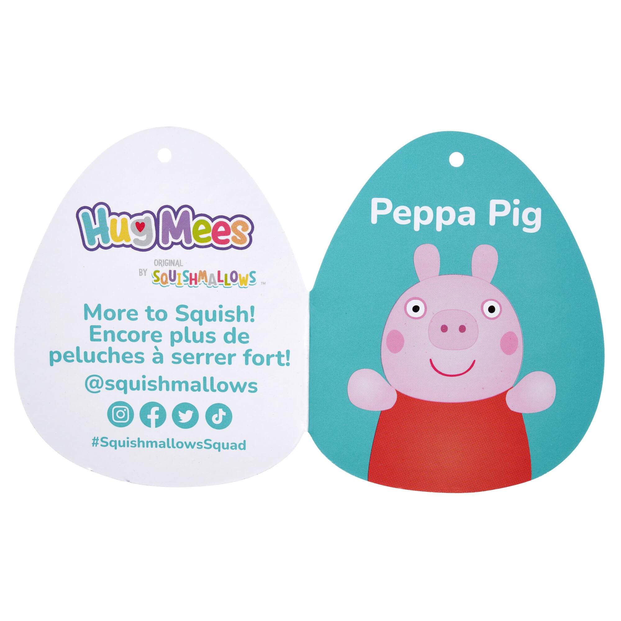 Foto 4 pulgar | Peluche Squishmallows Hugmees Peppa Pig 25 Cm Oficial - Venta Internacional.