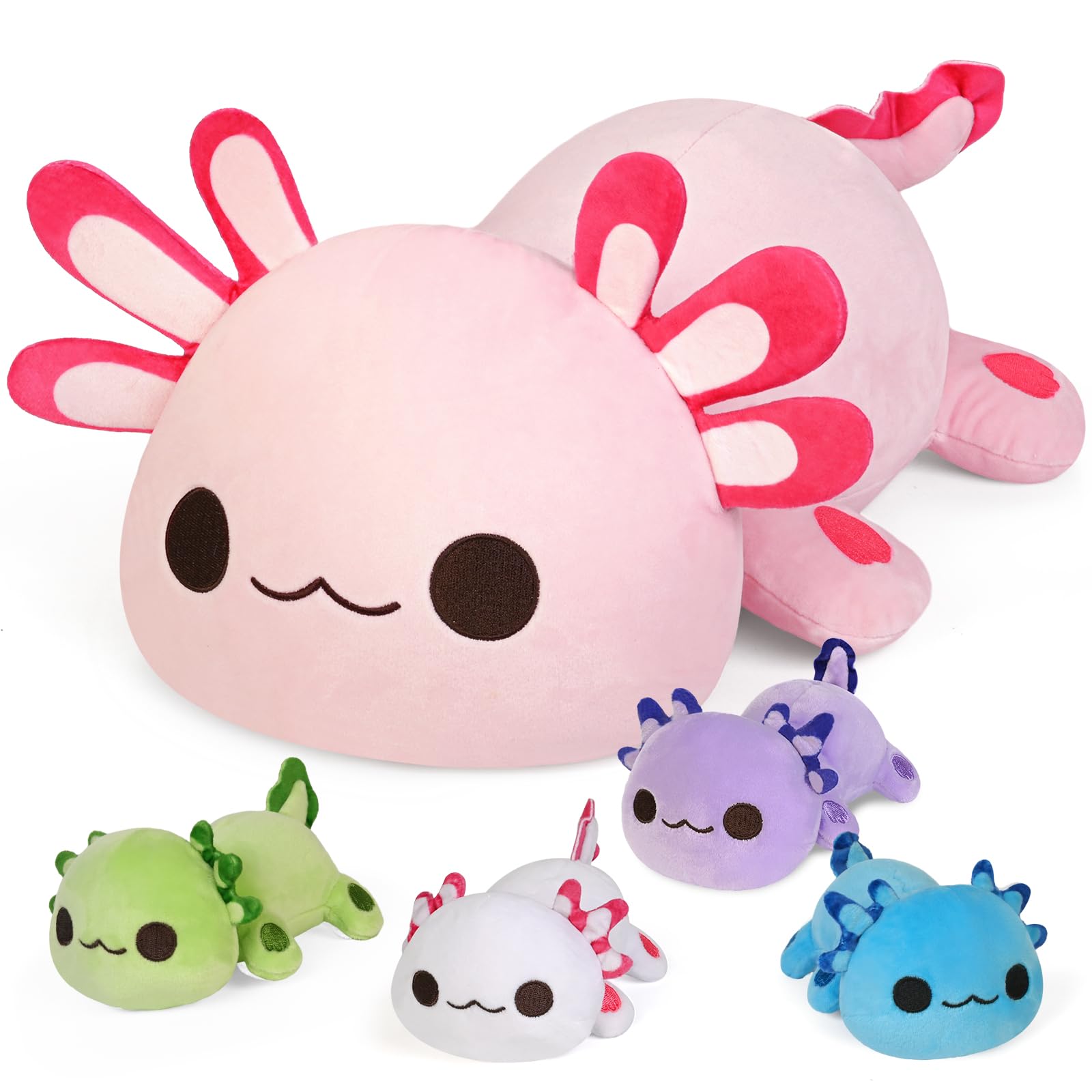 Foto 2 pulgar | Juguetes De Peluche Kmuysl Axolotl Mommy Con 4 Bebés De 40 Cm Para Niños Mayores De 3 Años - Venta Internacional.