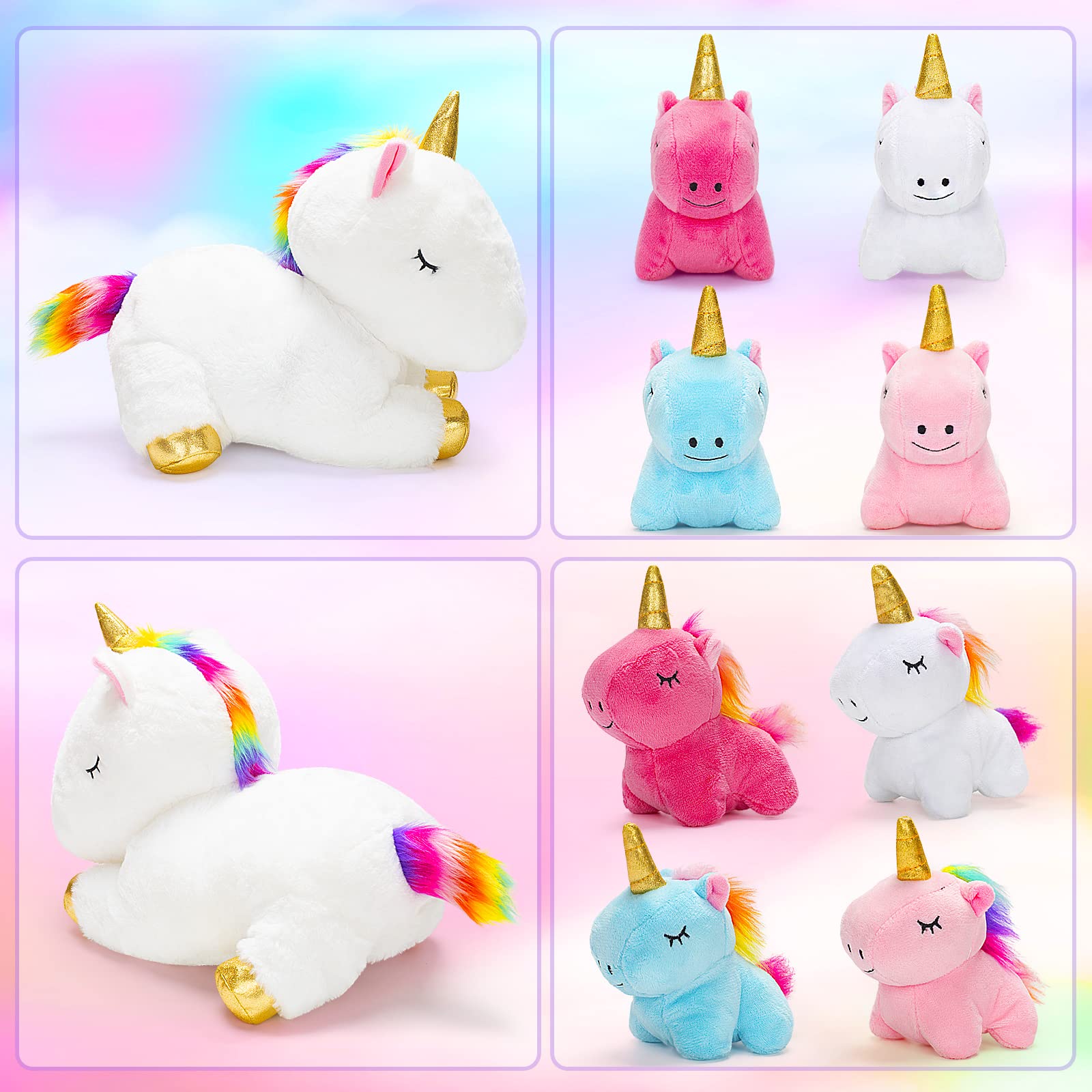 Foto 5 pulgar | Mamá Unicornio De Peluche Con 4 Unicornios Bebés Para Niñas Mayores De 3 Años - Venta Internacional.