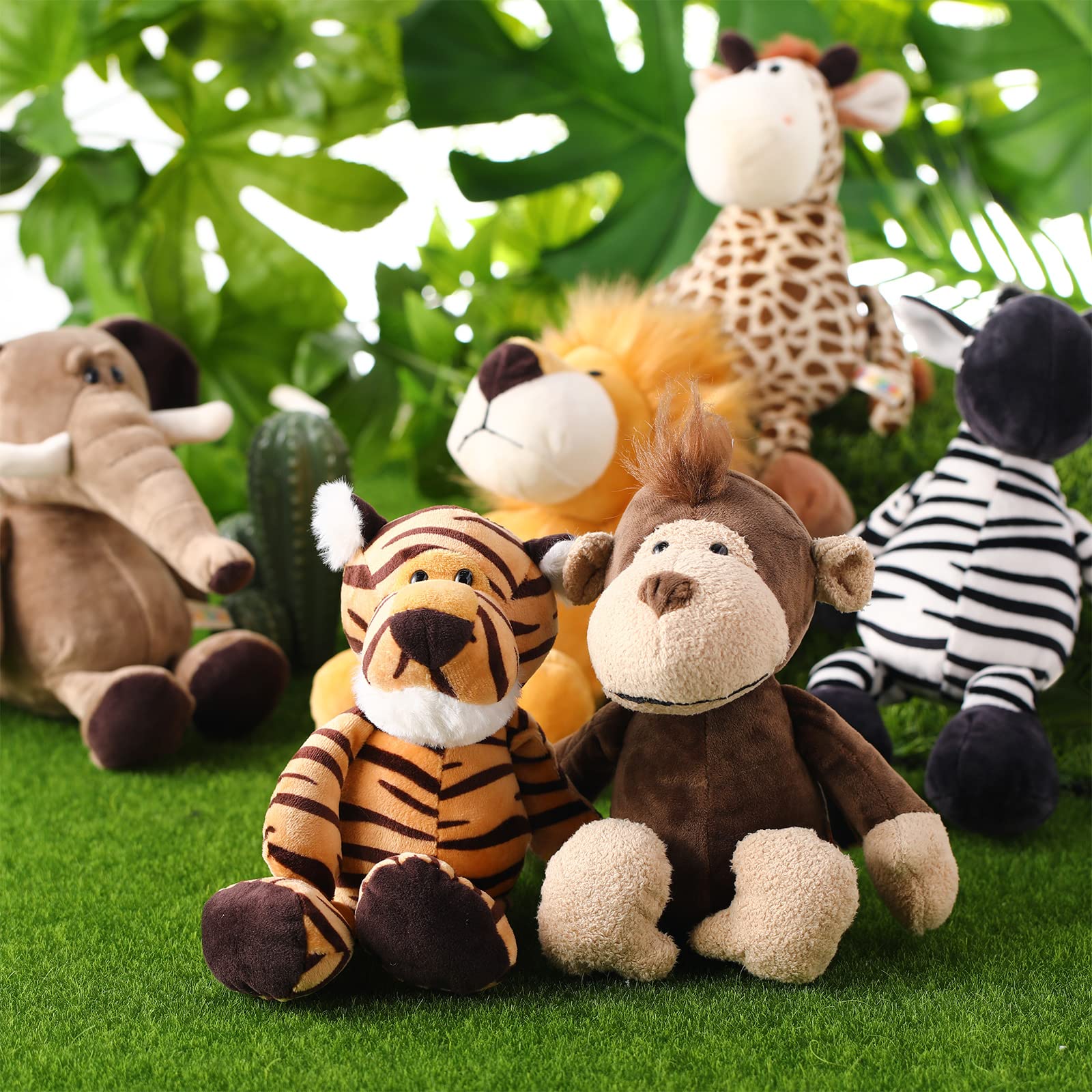 Foto 5 pulgar | Set De Animales De Peluche Safari Jungle Animal Toys Para Niños, 6 Piezas - Venta Internacional.