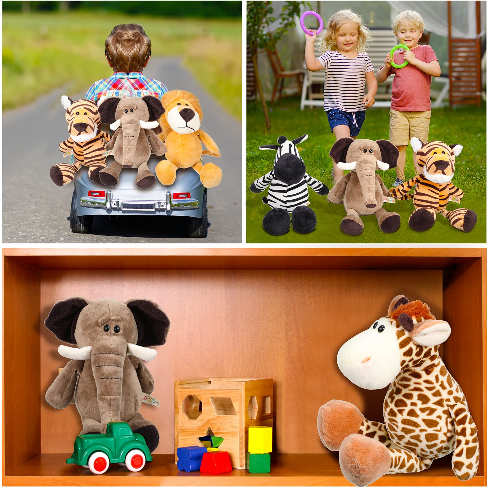 Foto 6 | Set De Animales De Peluche Safari Jungle Animal Toys Para Niños, 6 Piezas - Venta Internacional.