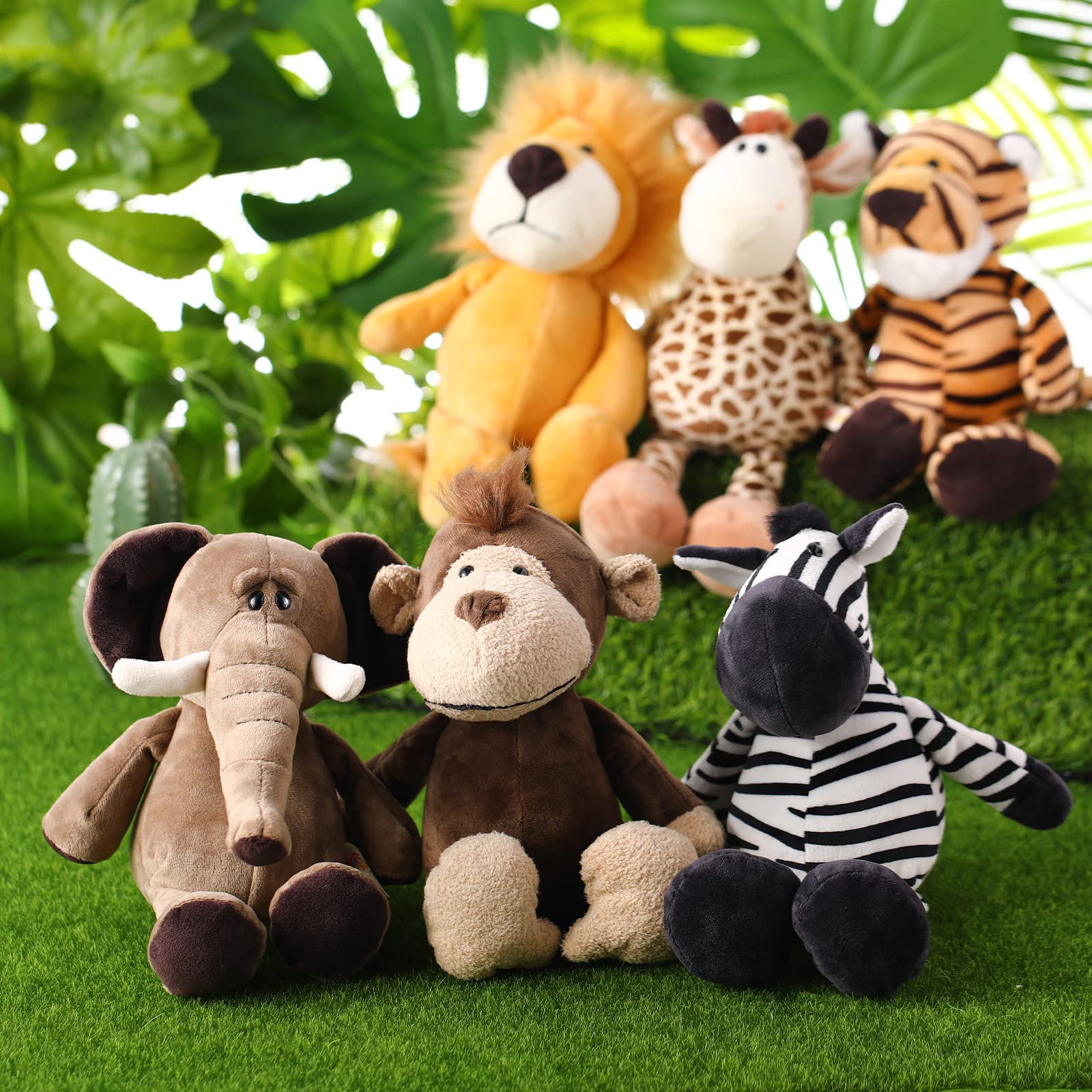 Foto 8 pulgar | Set De Animales De Peluche Safari Jungle Animal Toys Para Niños, 6 Piezas - Venta Internacional.