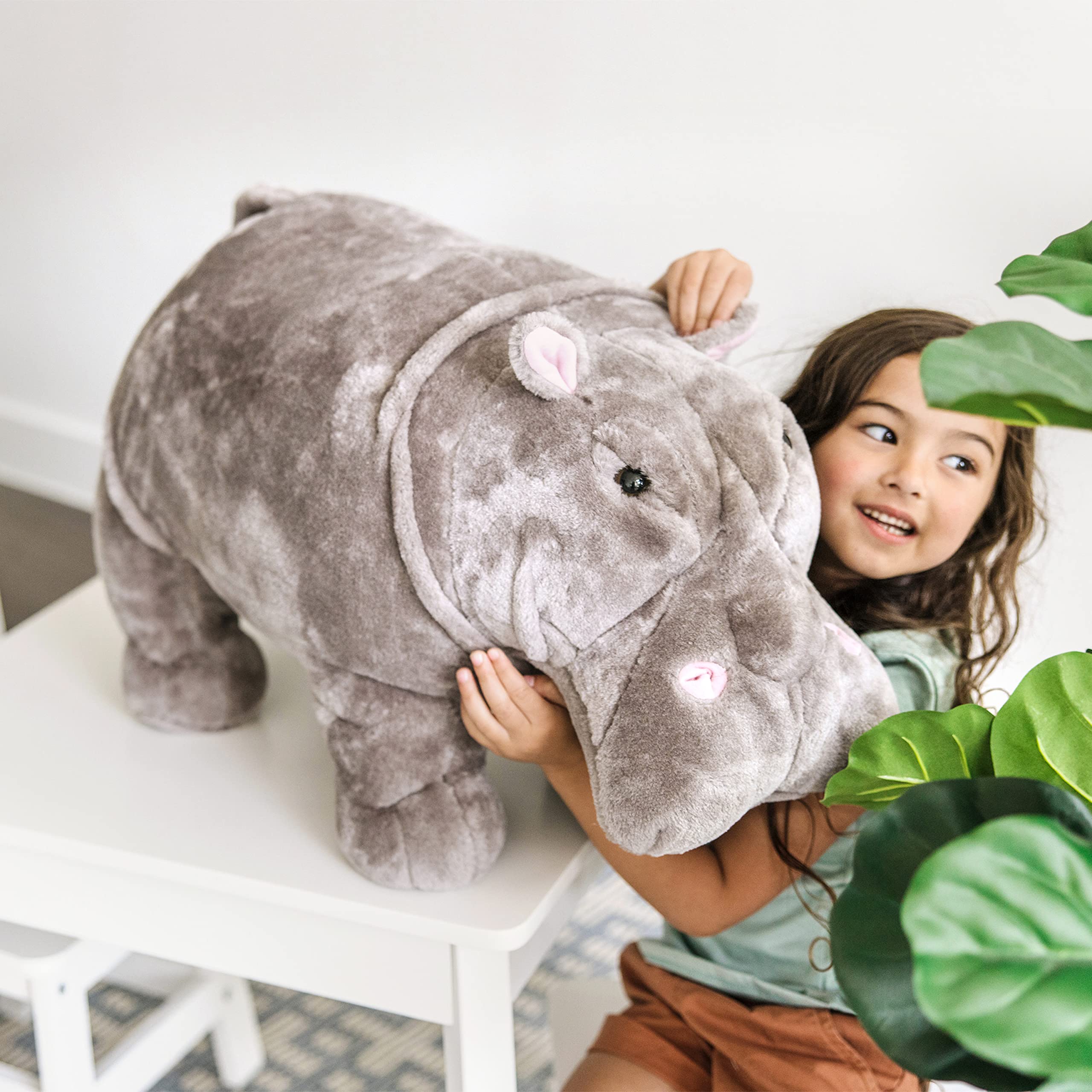 Foto 2 | Peluche Melissa & Doug, Hipopótamo Gigante, 66 Cm - Venta Internacional.