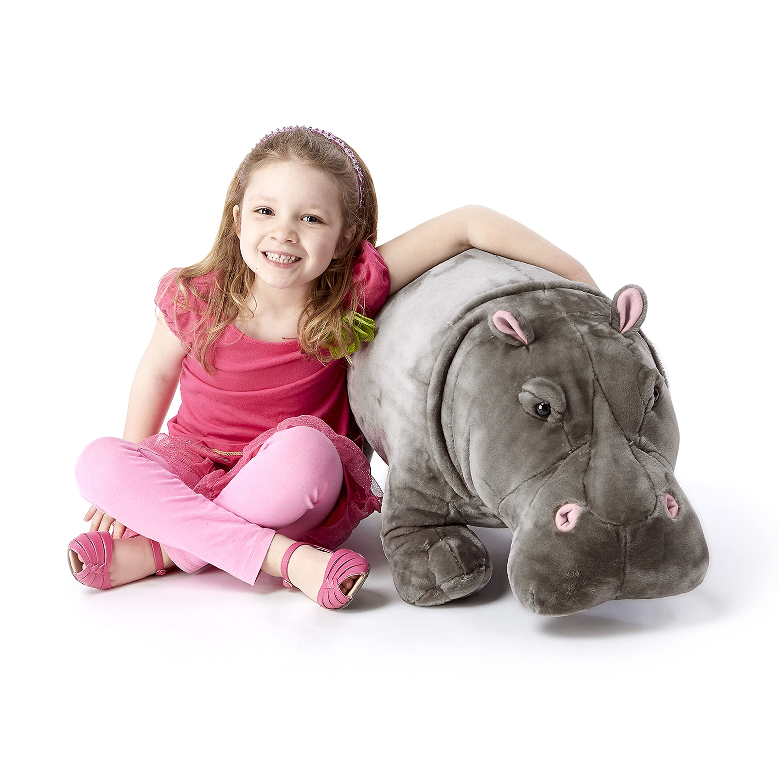 Foto 4 pulgar | Peluche Melissa & Doug, Hipopótamo Gigante, 66 Cm - Venta Internacional.