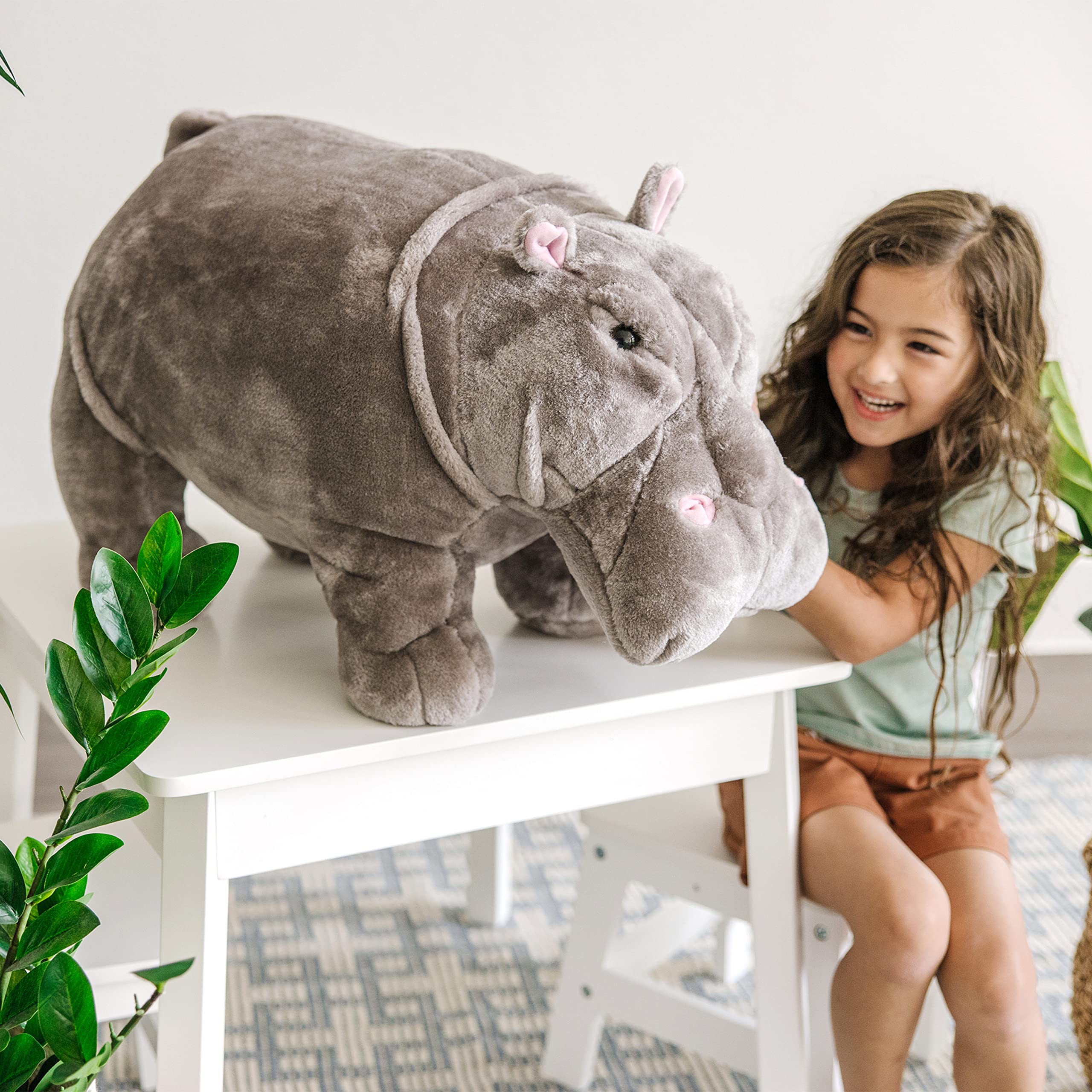 Foto 7 | Peluche Melissa & Doug, Hipopótamo Gigante, 66 Cm - Venta Internacional.