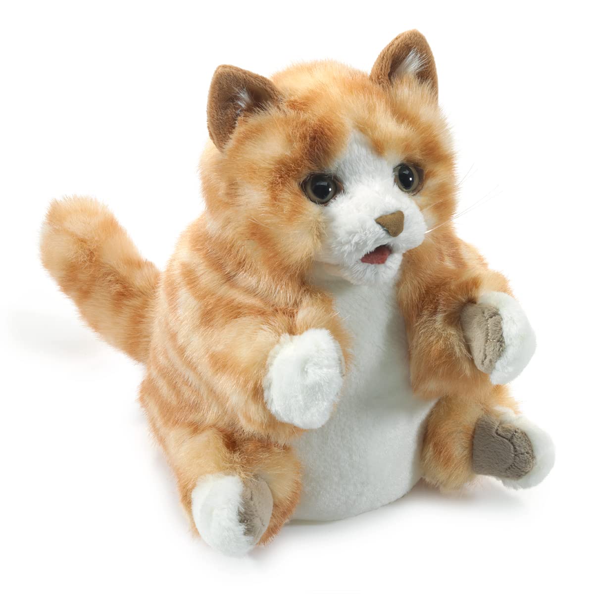 Foto 2 pulgar | Hand Puppet Folkmanis Orange Tabby Kitten Para Niños - Venta Internacional.
