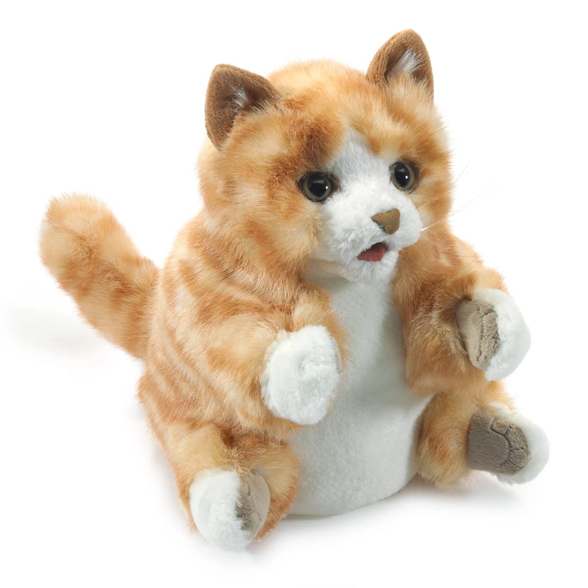 Hand Puppet Folkmanis Orange Tabby Kitten Para Niños - Venta Internacional.