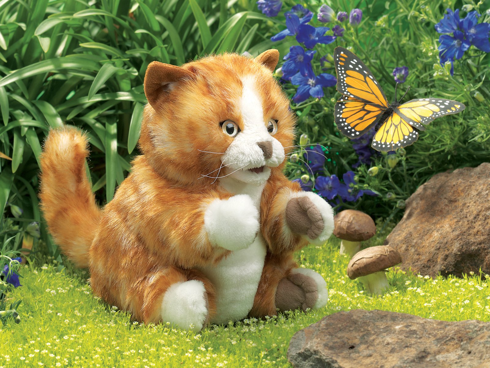 Foto 3 pulgar | Hand Puppet Folkmanis Orange Tabby Kitten Para Niños - Venta Internacional.