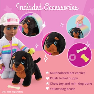 Foto 3 | Perro De Peluche Toy Glitter Para Niñas Y Cachorro Teckel De 3 Años O Más - Venta Internacional.