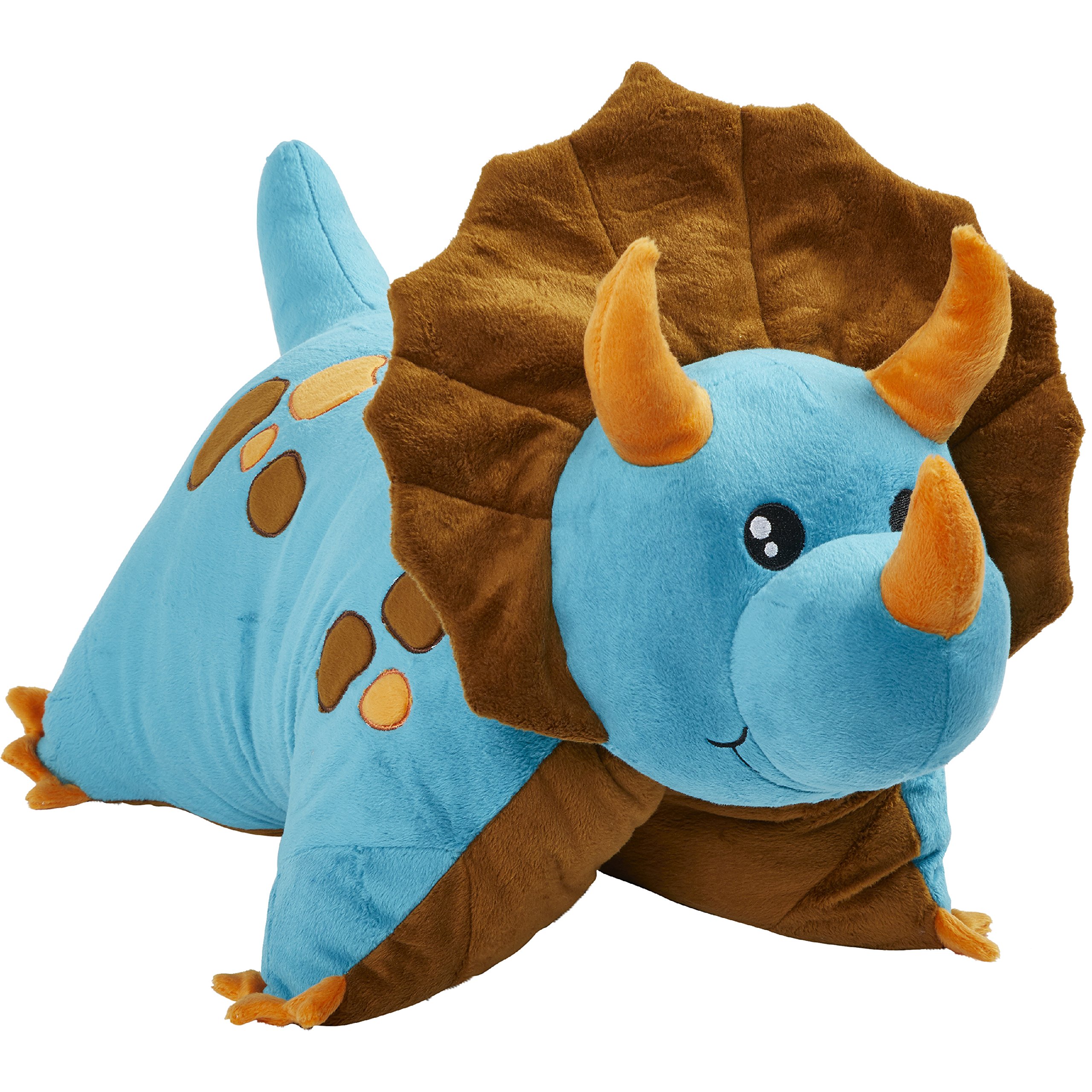 Foto 2 pulgar | Almohada De Peluche Para Mascotas, Diseño De Triceratops, Dinosaurio Azul, 18 Pulgadas - Venta Internacional.