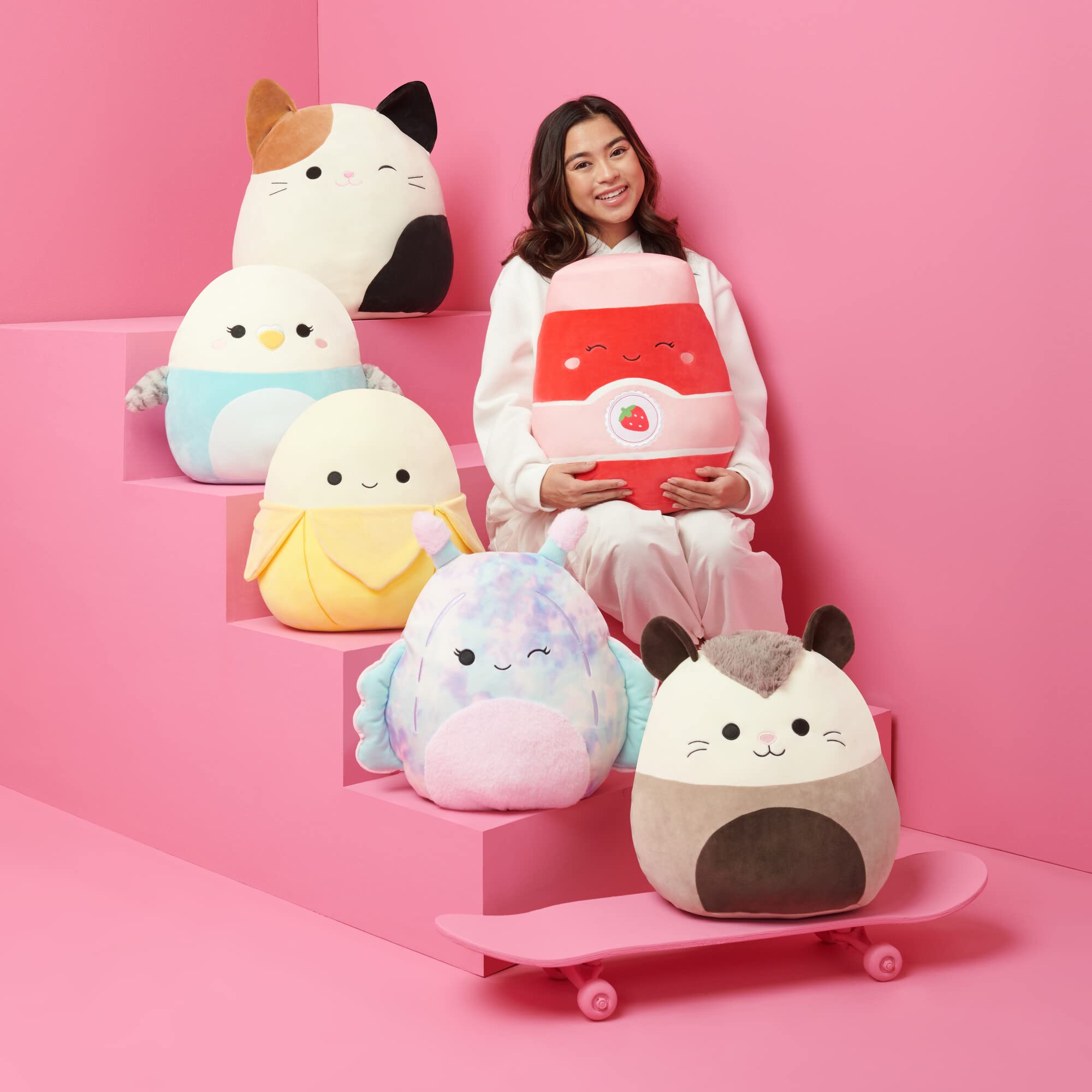 Foto 5 pulgar | Gato de Peluche Squishmallows Olma Strawberry 30 Cm - Venta Internacional