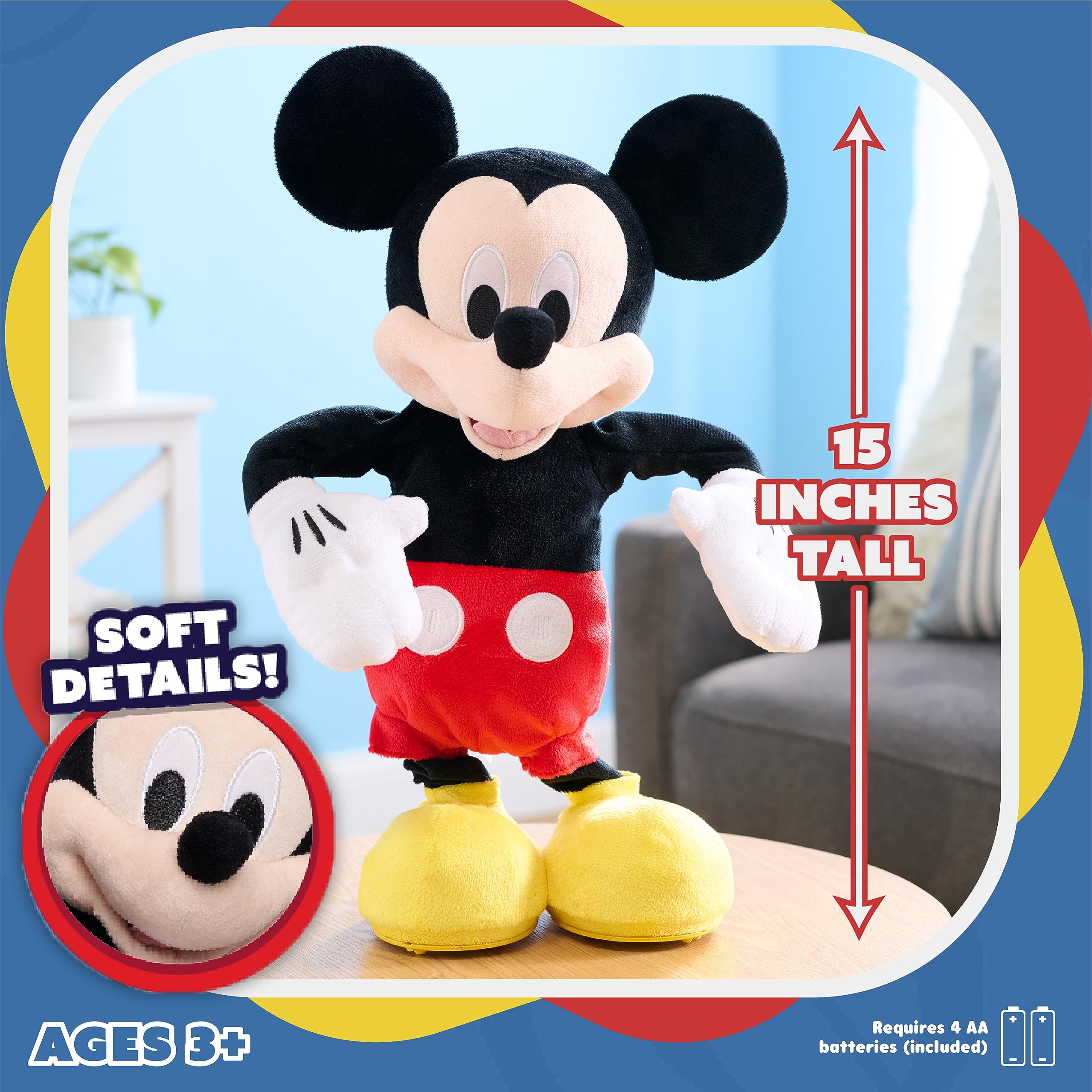Foto 7 pulgar | Peluche Disney Junior Mickey Mouse Hot Diggity Dance - Venta Internacional.