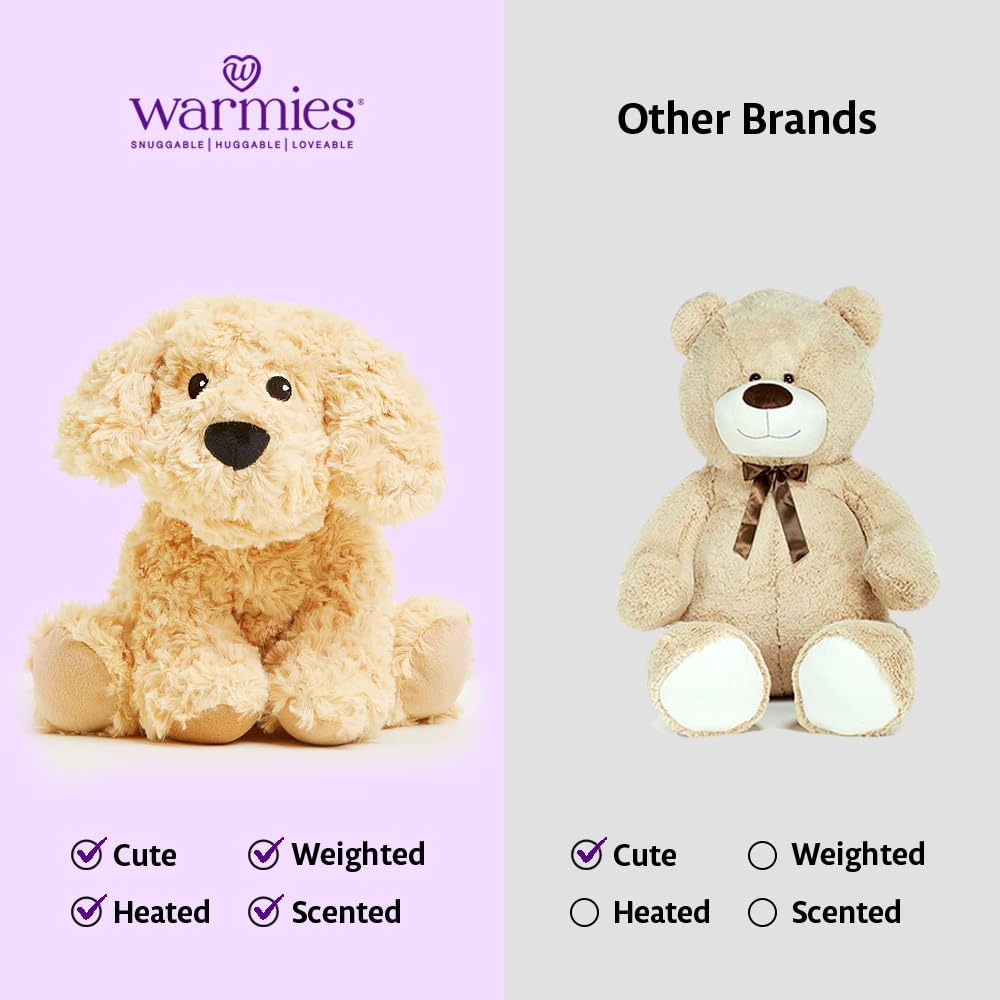 Foto 6 pulgar | Peluche Warmies Golden Dog, Apto Para Microondas, Con Aroma A Lavanda - Venta Internacional.