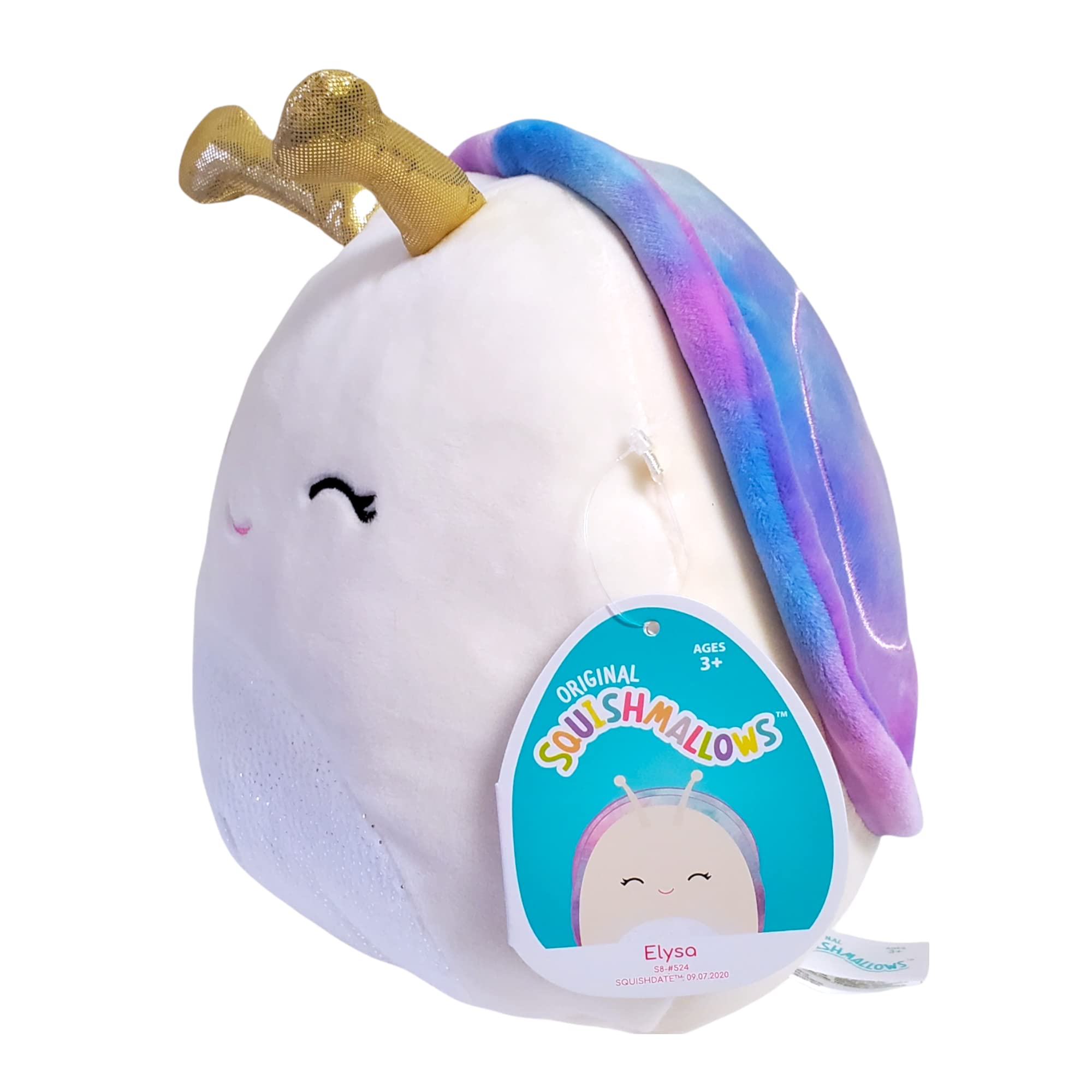 Foto 4 pulgar | Peluche Squishmallows Kellytoy Elysa The Snail 20 Cm - Venta Internacional.