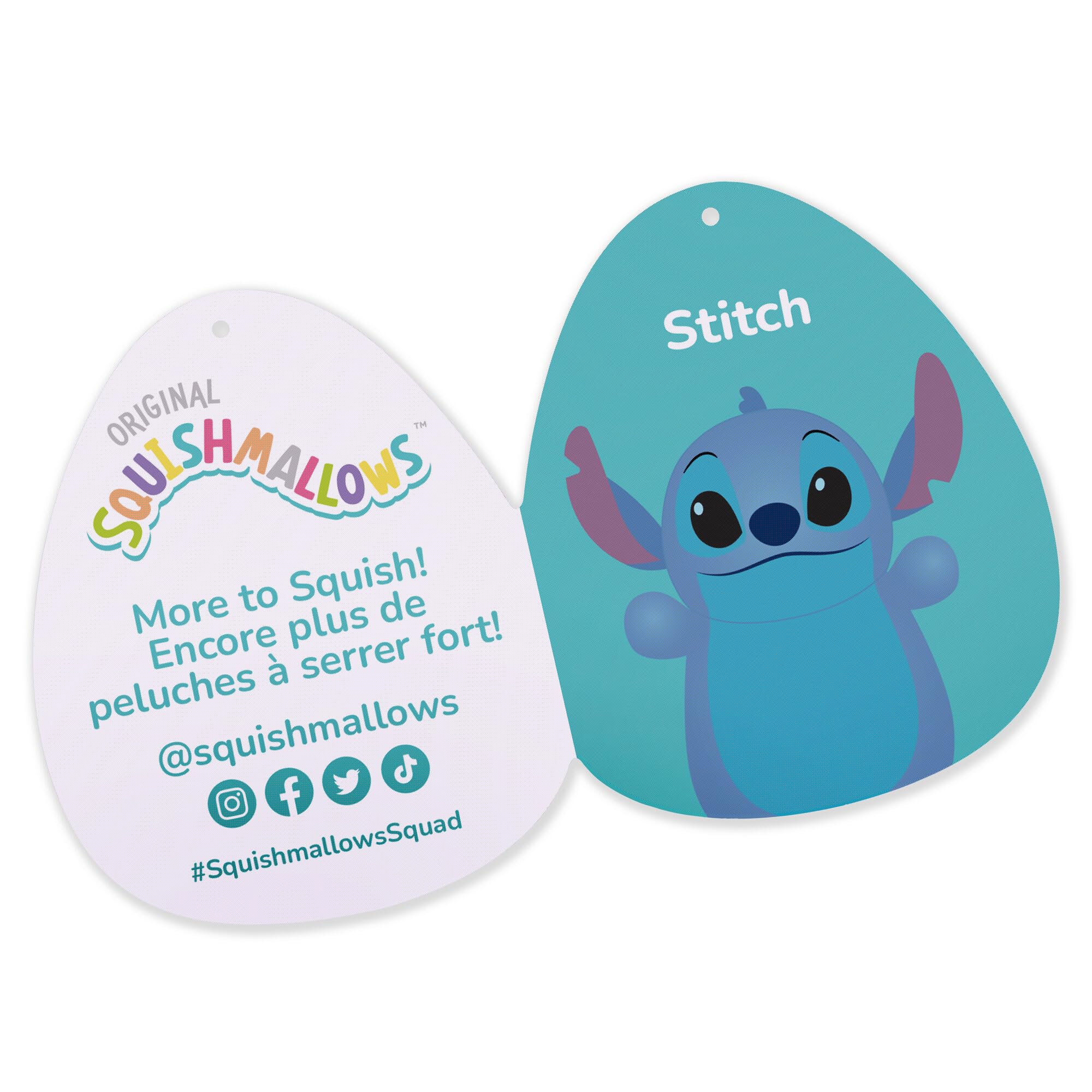 Foto 3 pulgar | Peluche Squishmallows Disney Stitch Hugmees, 25 Cm, Oficial - Venta Internacional.