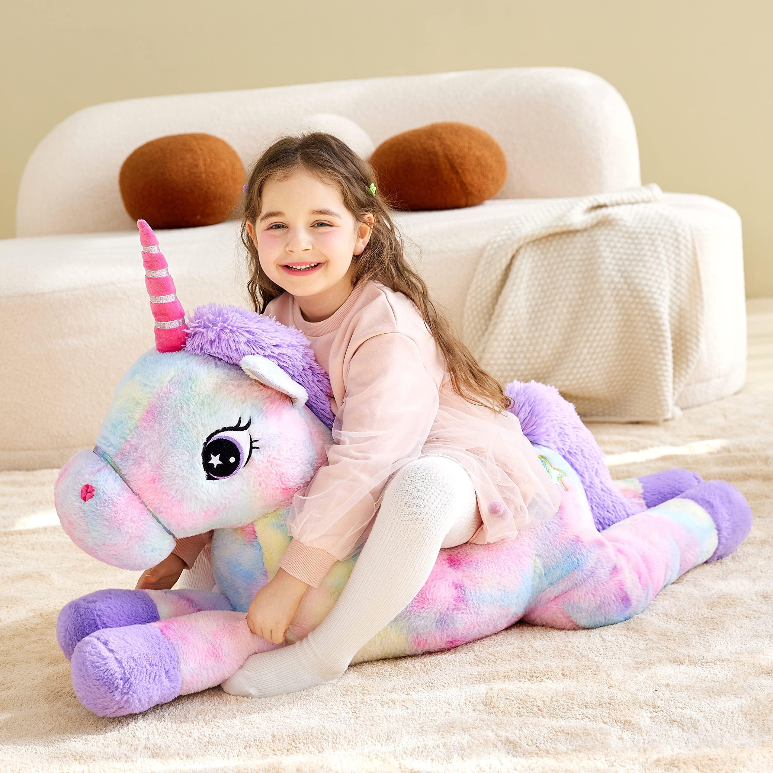 Foto 4 pulgar | Peluche Ikasa, Unicornio Gigante, 110 Cm, Multicolor - Venta Internacional.