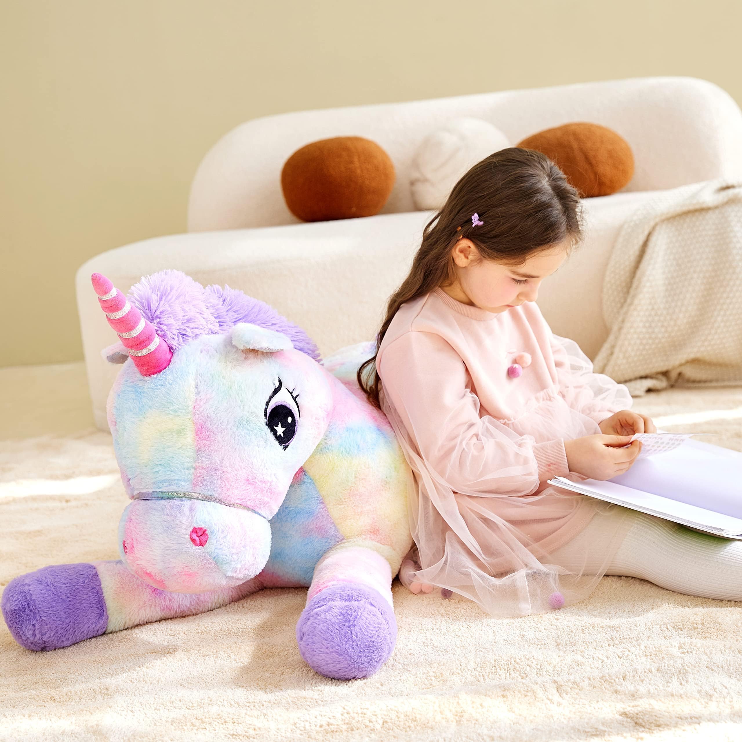 Foto 7 pulgar | Peluche Ikasa, Unicornio Gigante, 110 Cm, Multicolor - Venta Internacional.