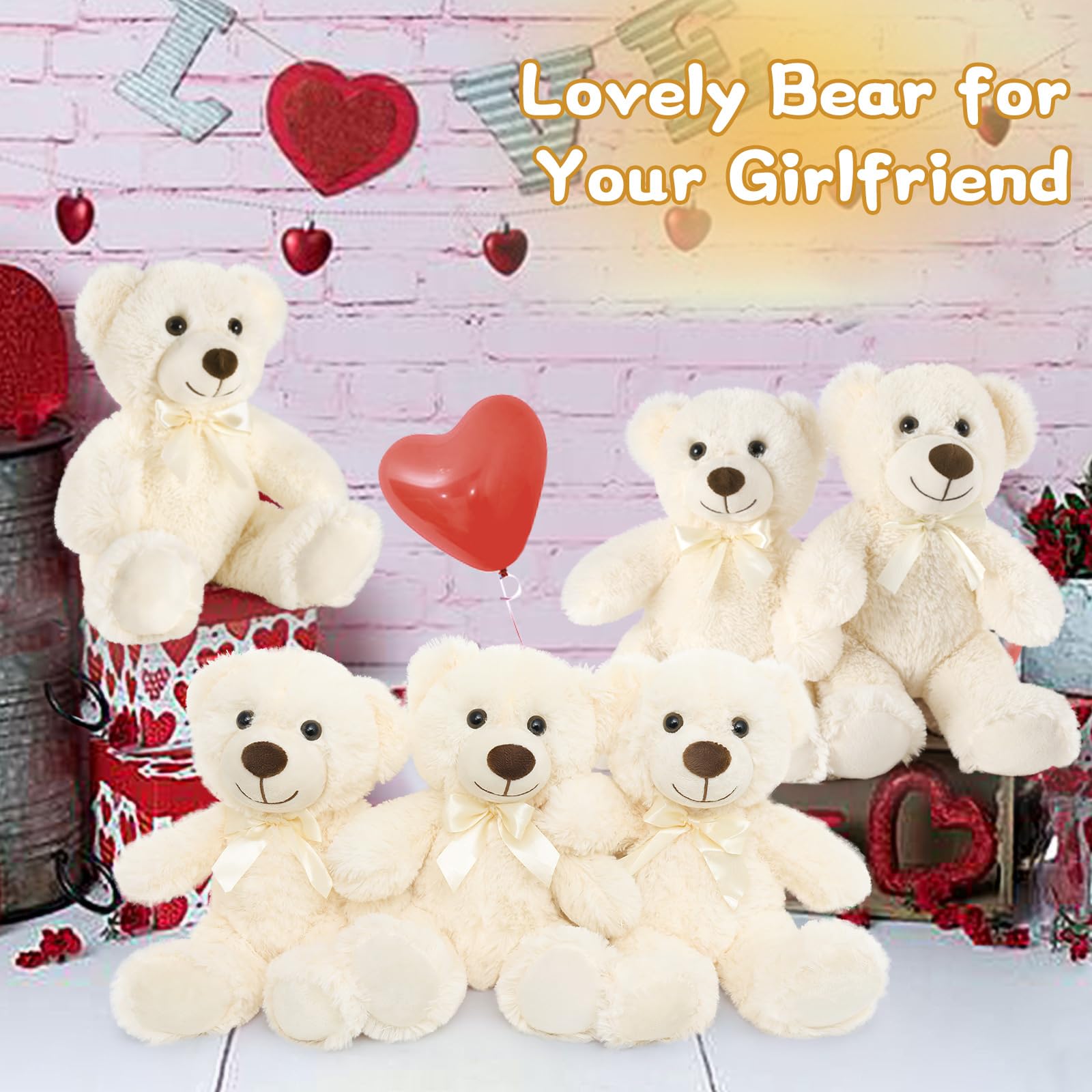 Foto 4 | Teddy Bear Morismos, Paquete De 6 Unidades, 14 Pulgadas, A Granel, Para Baby Shower Para Niños - Venta Internacional.