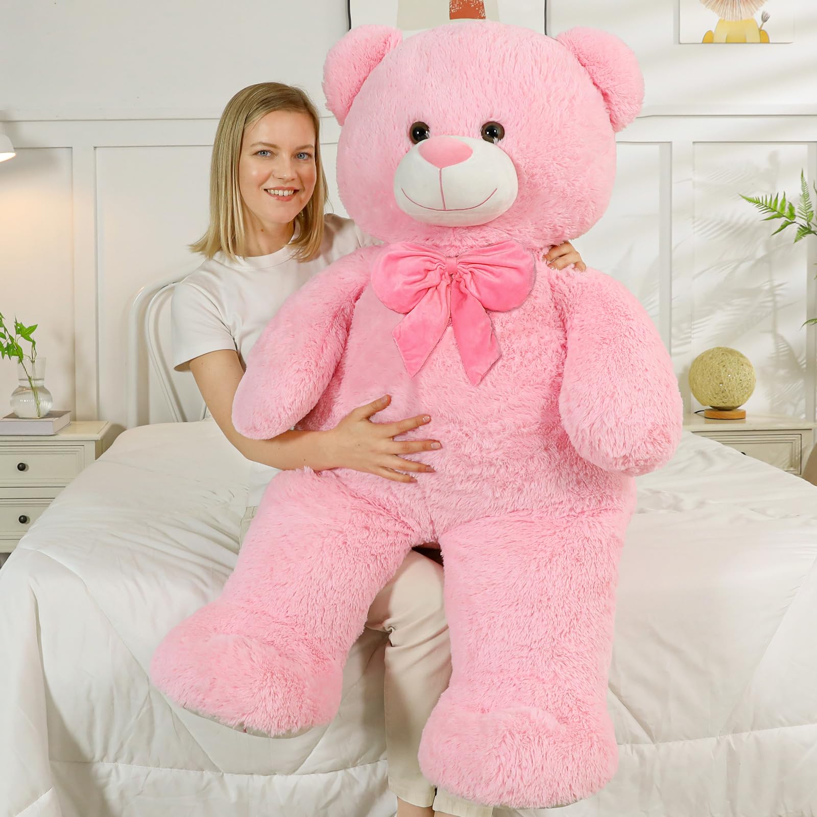 Foto 2 pulgar | Oso De Peluche Morismos, Tamaño Grande, 120 Cm, Para Mamá, Color Rosa - Venta Internacional.